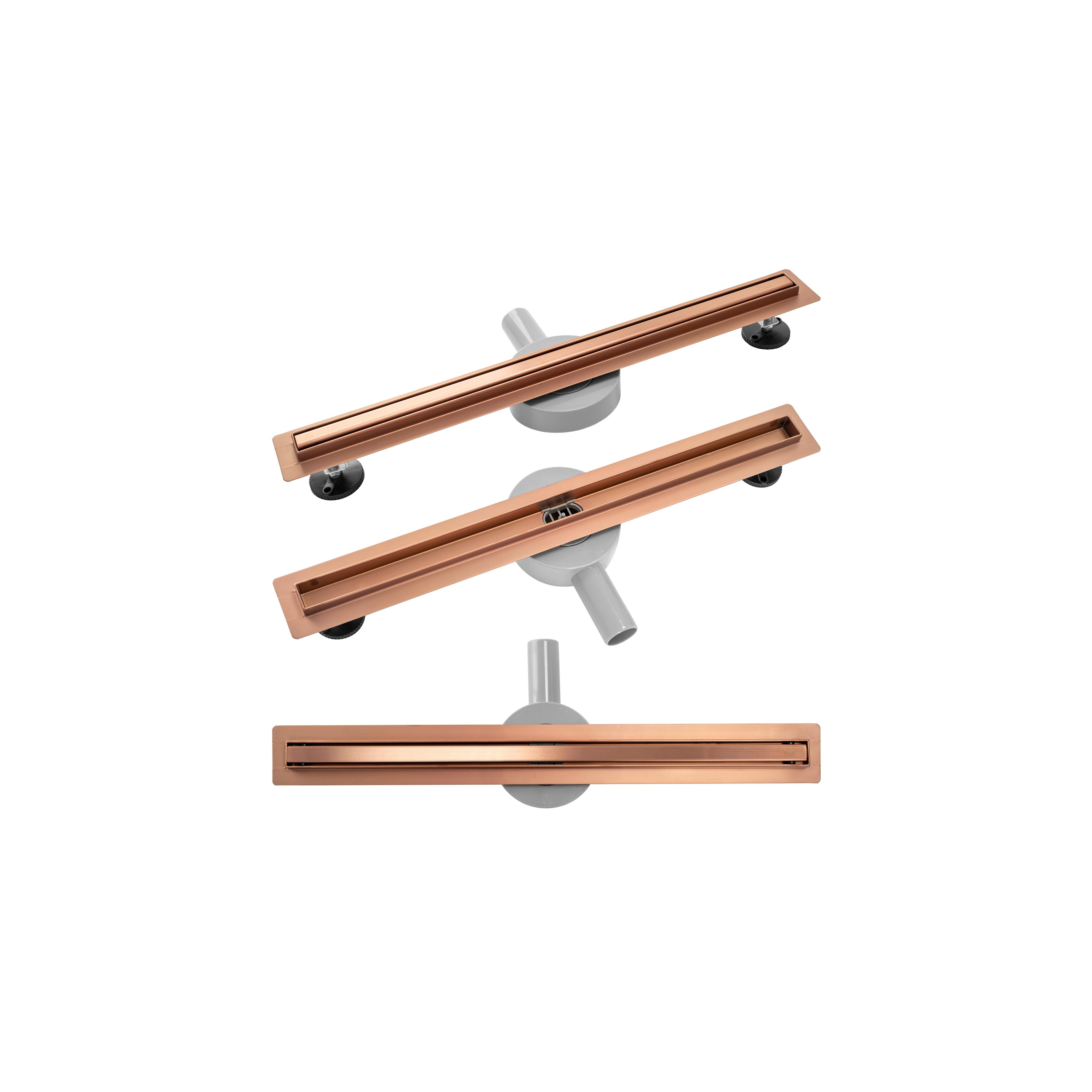 Duschrinne Rea Neo SLIM PRO brushed copper 80
