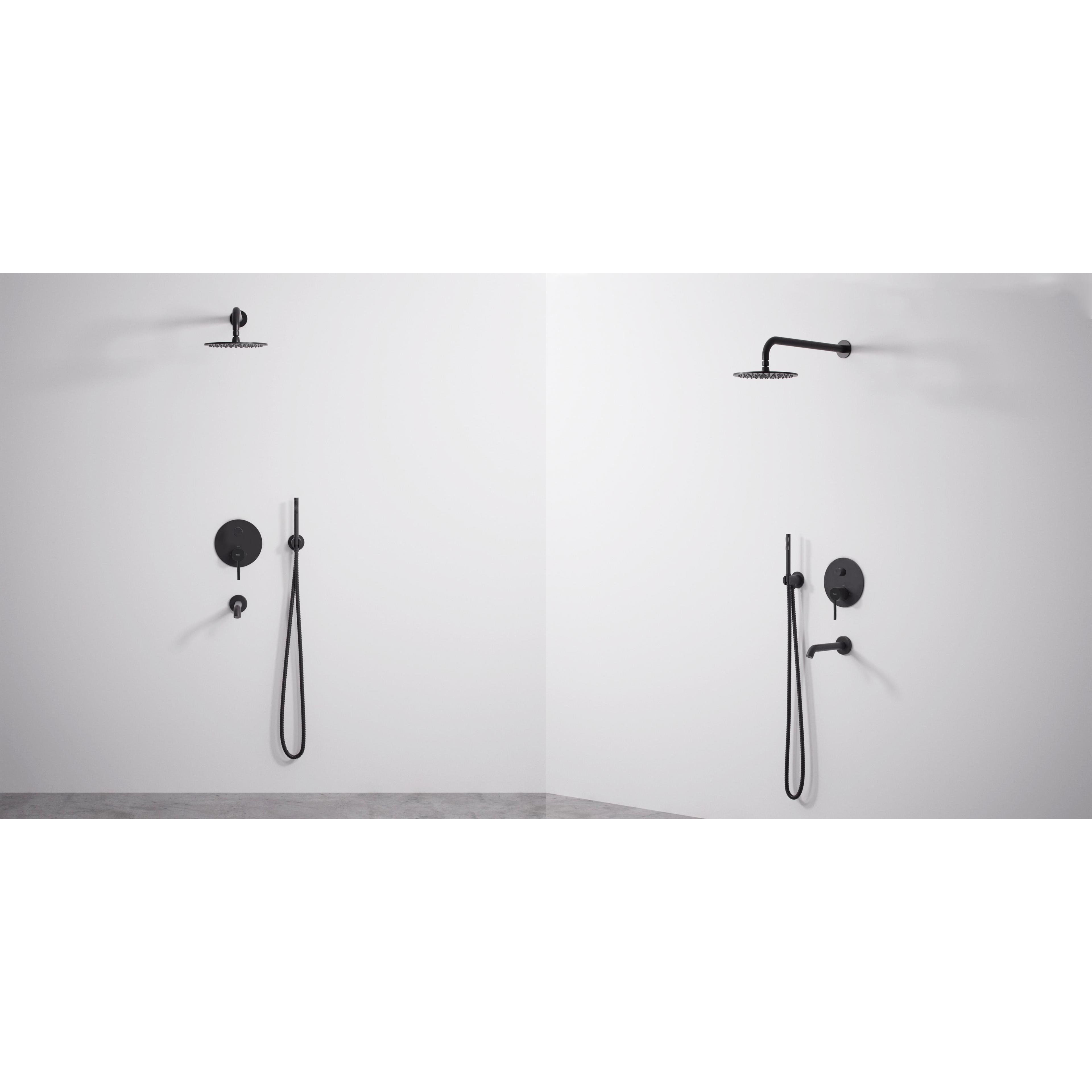 Set de duș și cada incastrabil Rea Lungo Black black + BOX