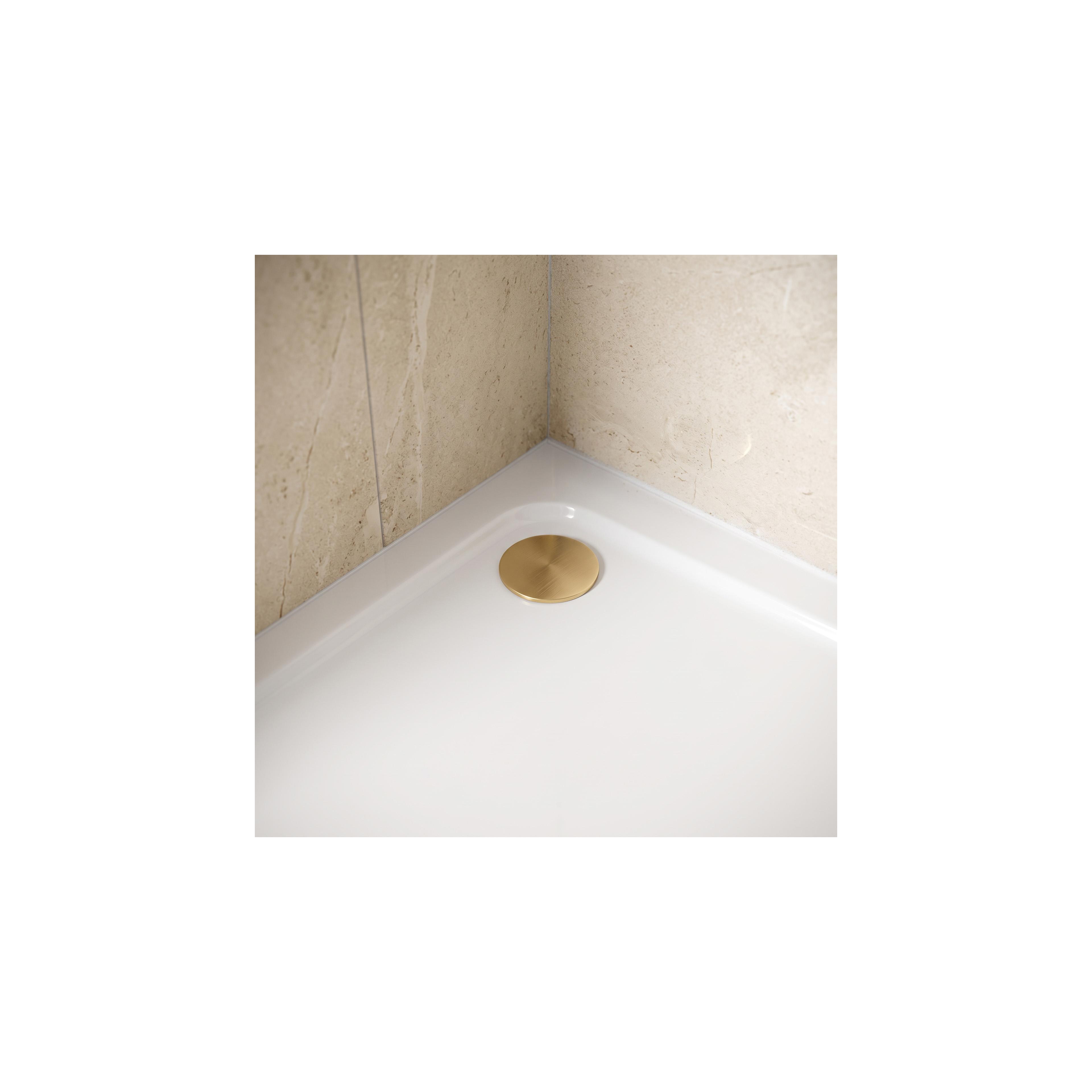 Akrylatbalja för dusch Rea Belmond vit 90x90 Brush Gold