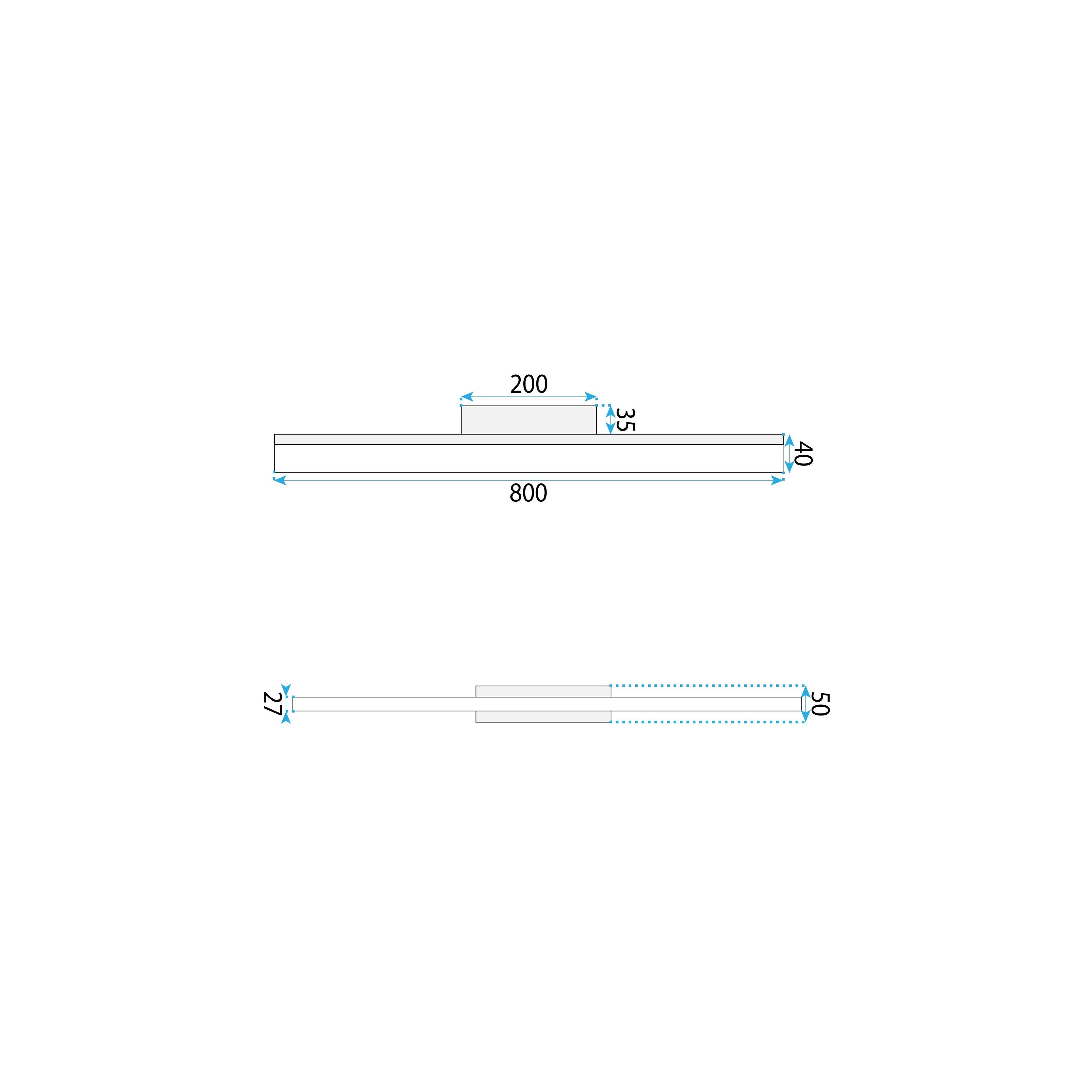 Wandlampe LED 80CM APP1853-1W BRUSH GOLD