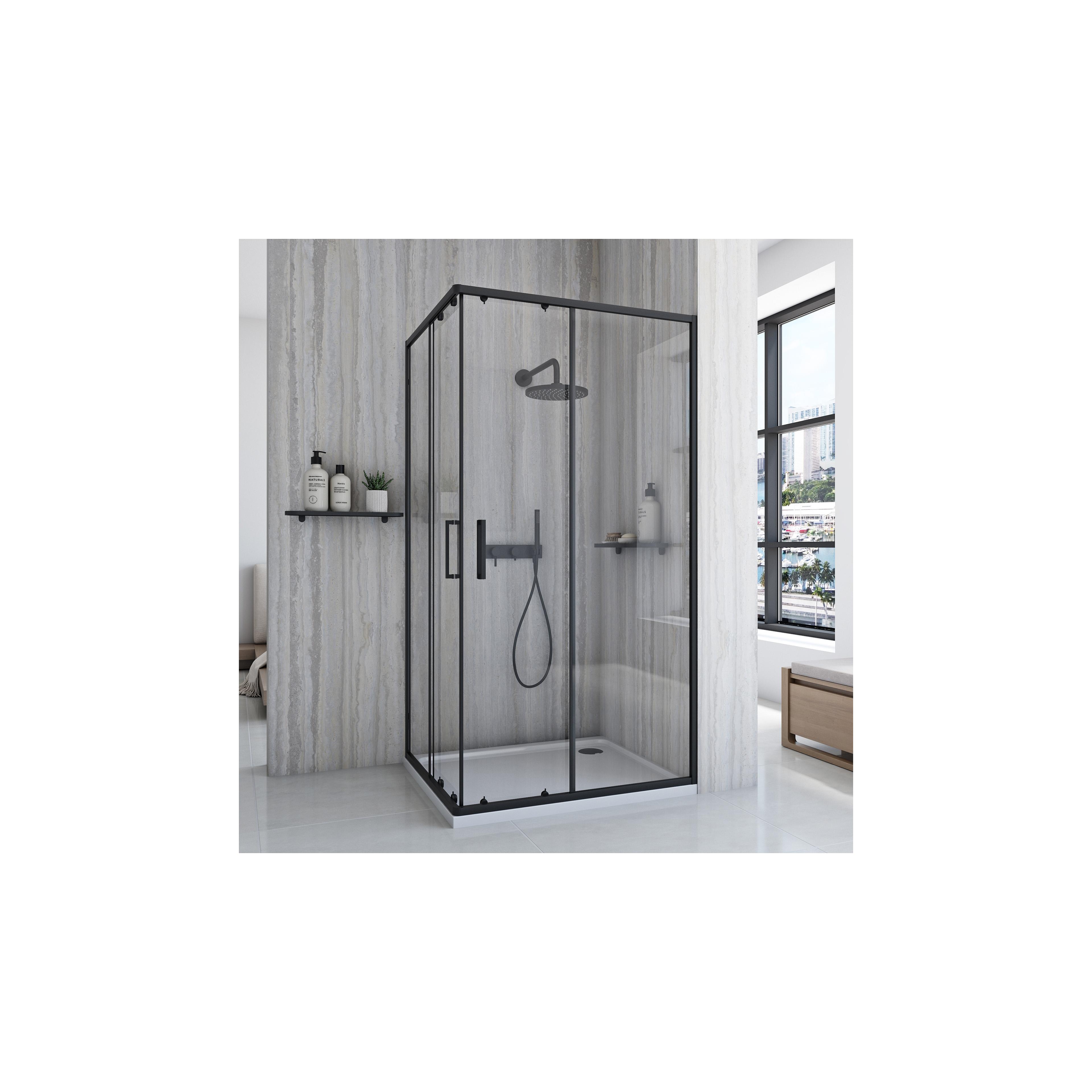 Duschkabine Rea City 80 x 100 Black
