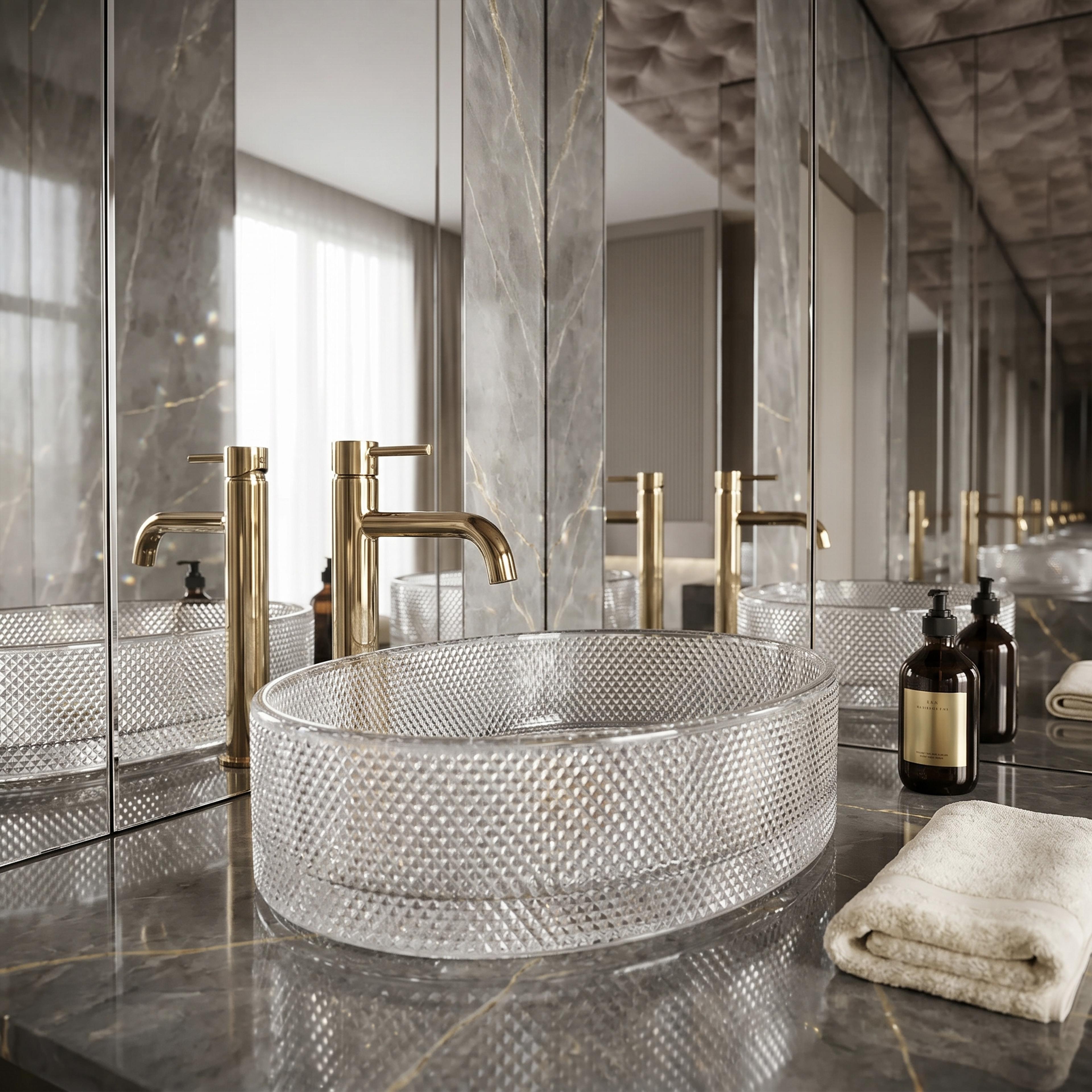 Countertop washbasin REA Mirella Transparent