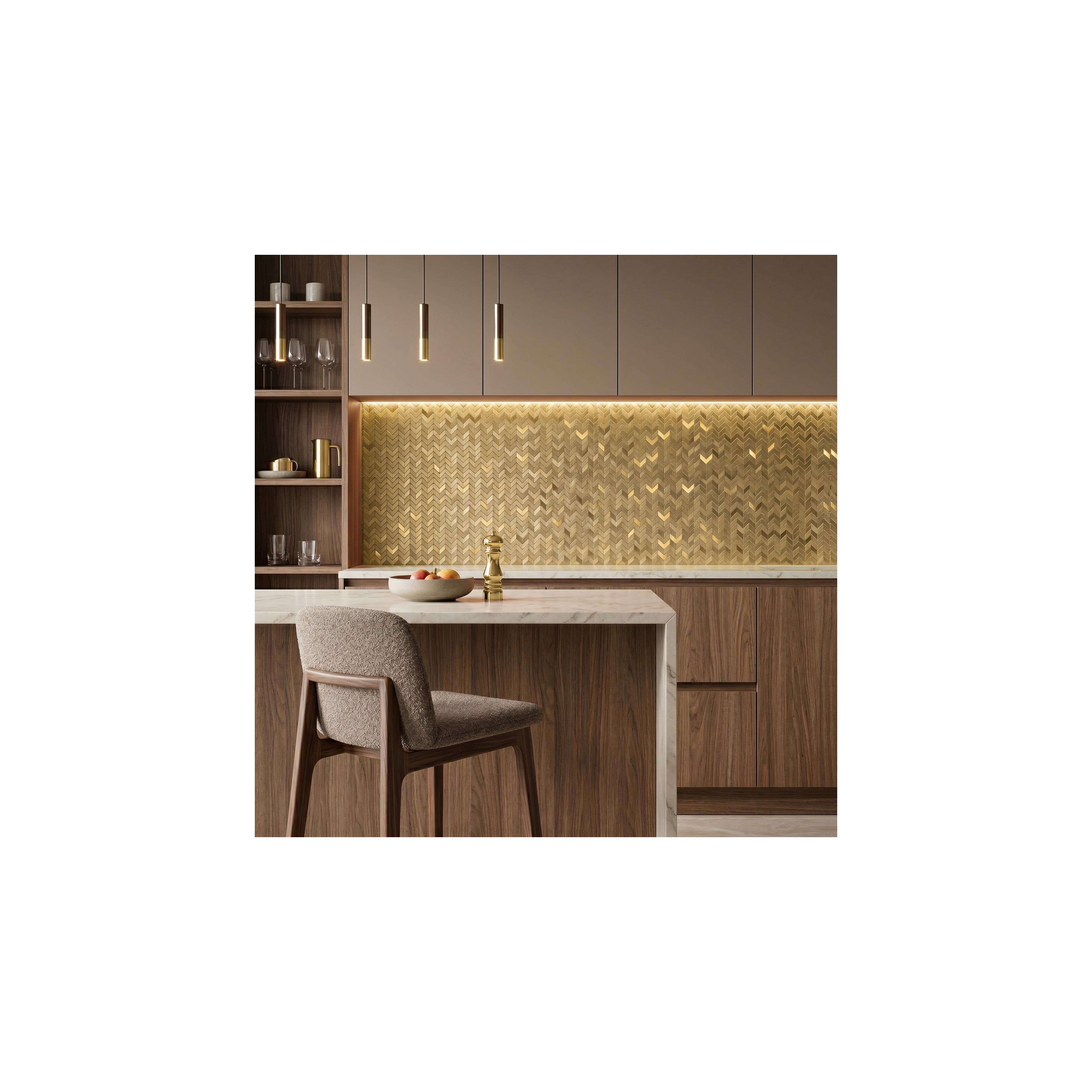 Mosaik Dekor REA P14453A Brush Gold