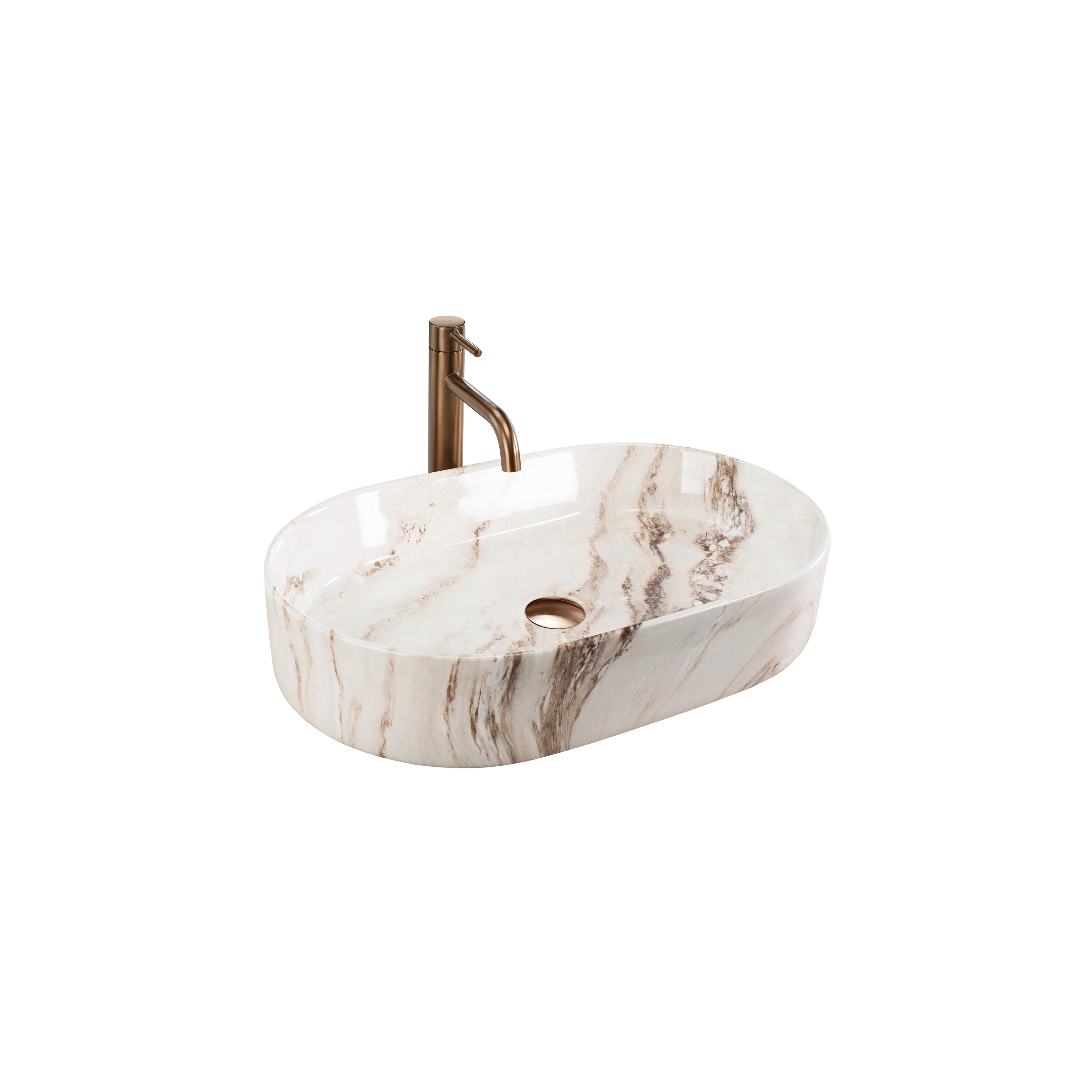 Countertop washbasin REA Nadia 60 Marrone