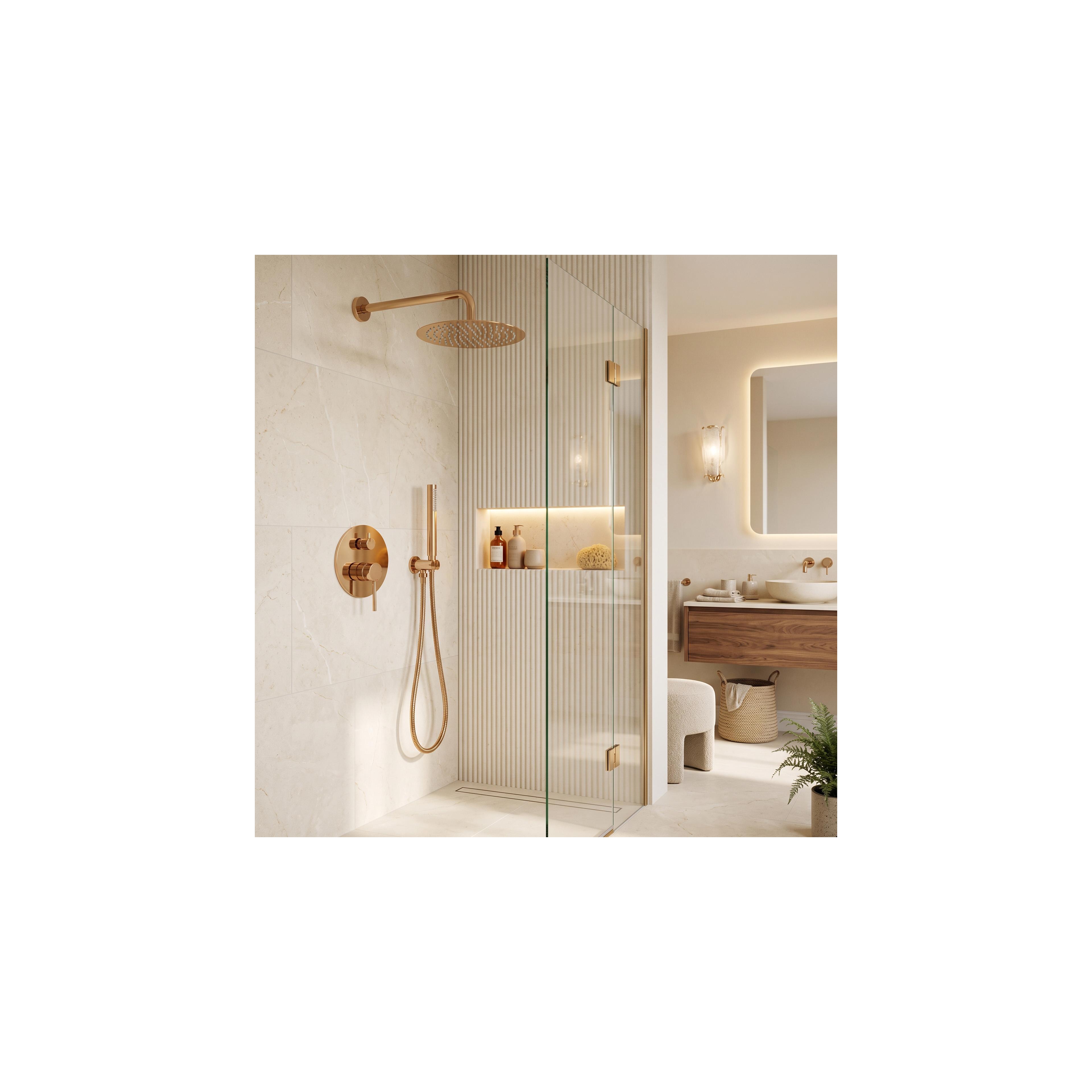 Rea Lungo Copper concealed installation shower set