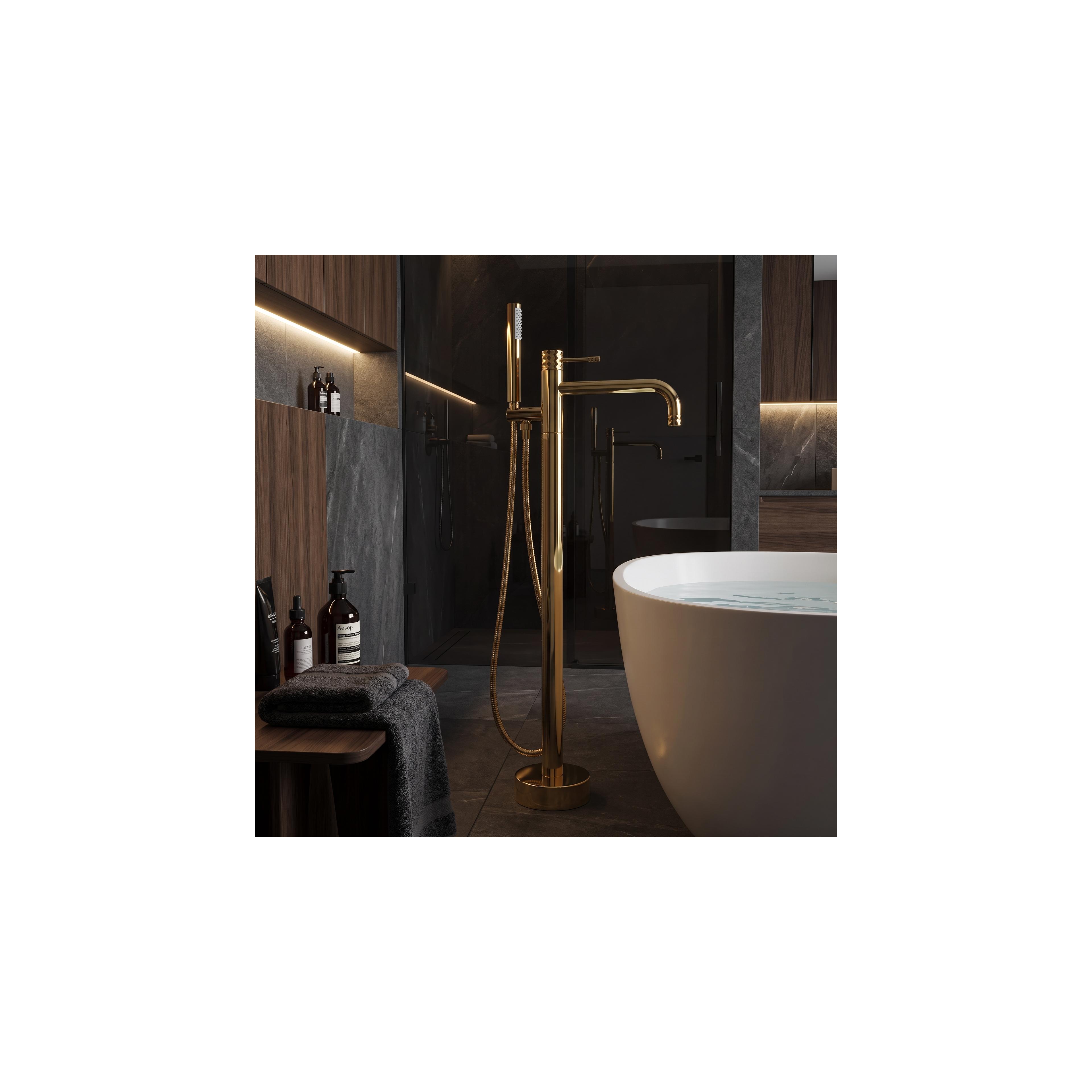 Free-standing faucet Rea Lungo Diamond Gold