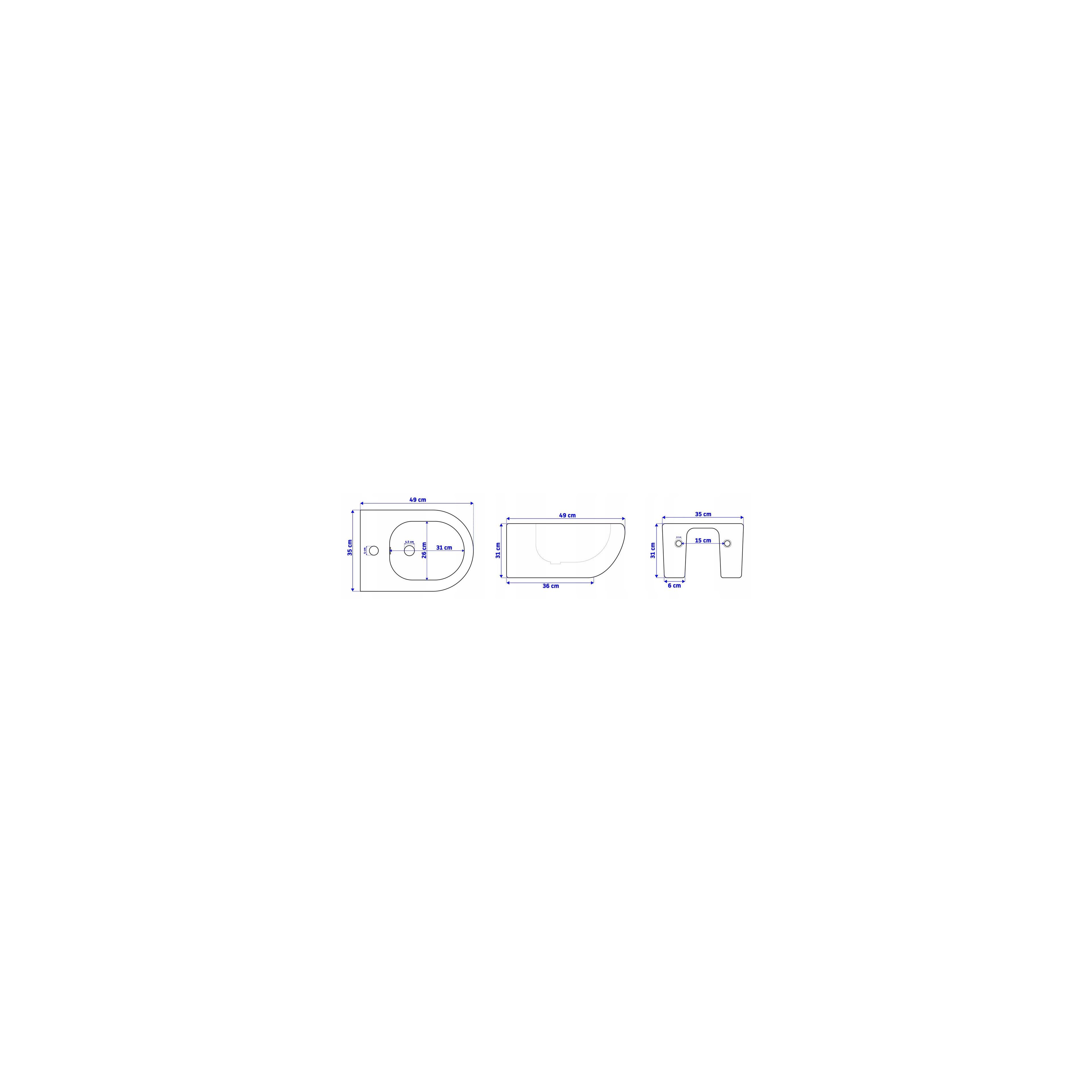 Set WC + Bidet CARTER white