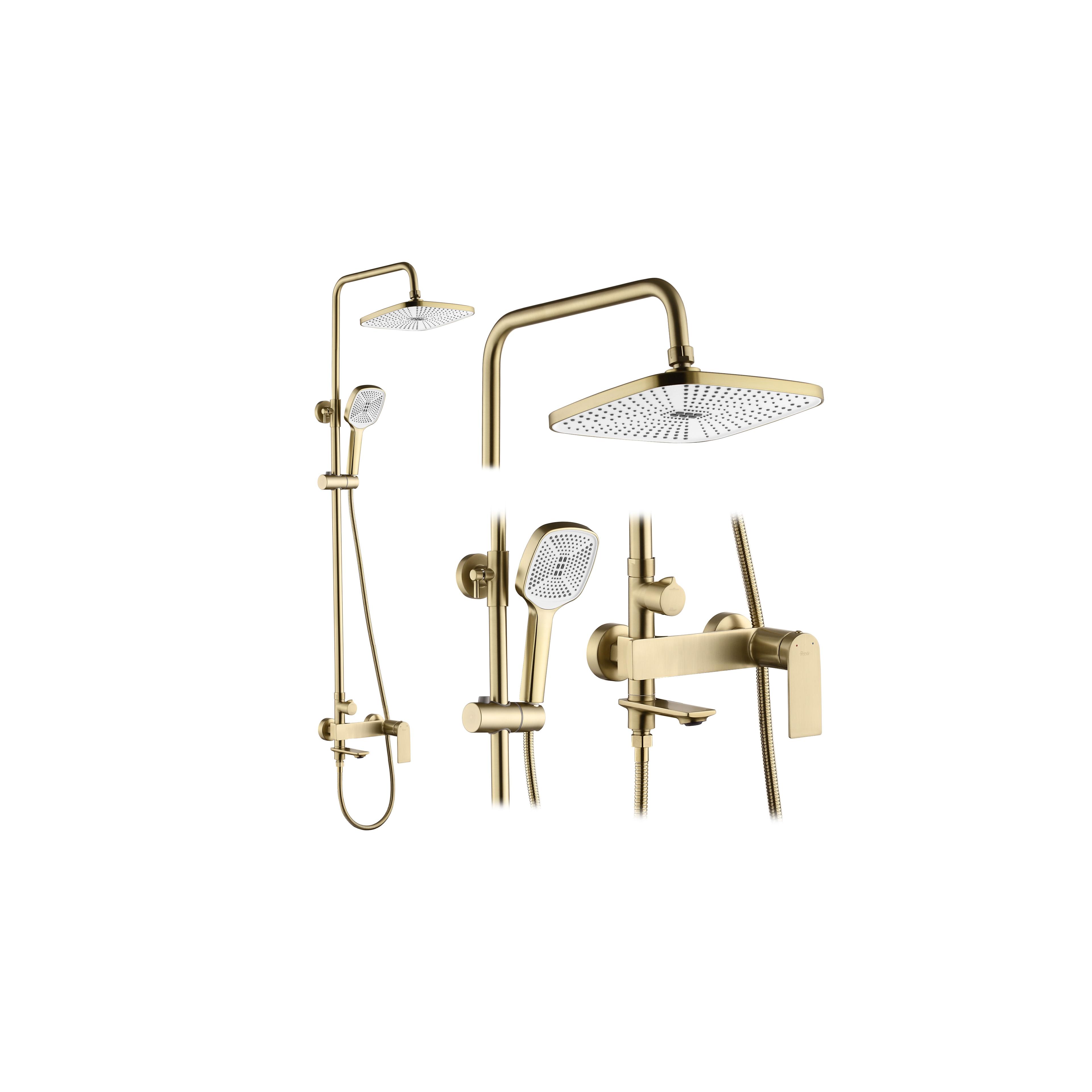 Shower set REA STORM GOLD BRUSH