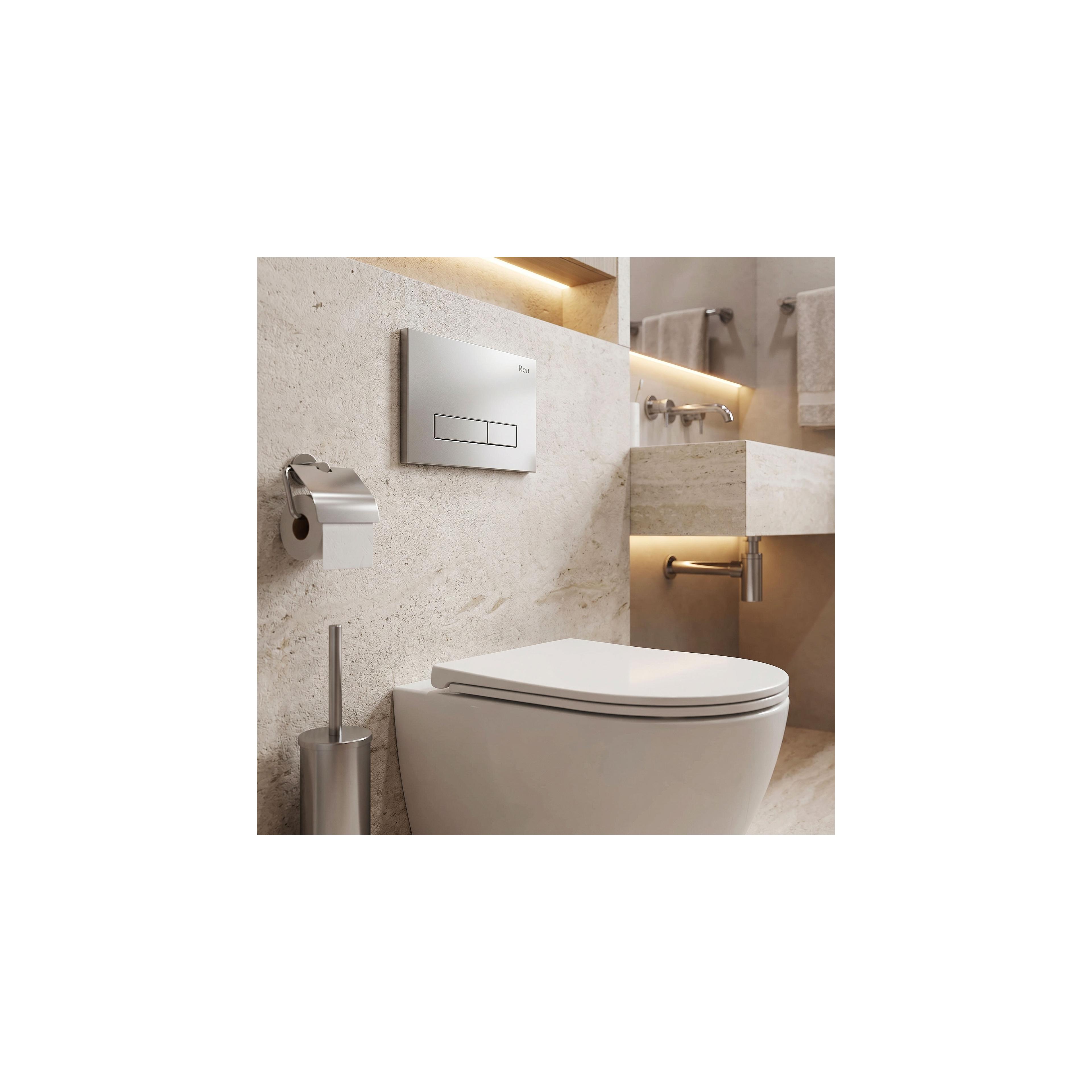 Montagerahmen Unterputz-Set Slim 024N für WC-Becken mit HD-Taste Satin
