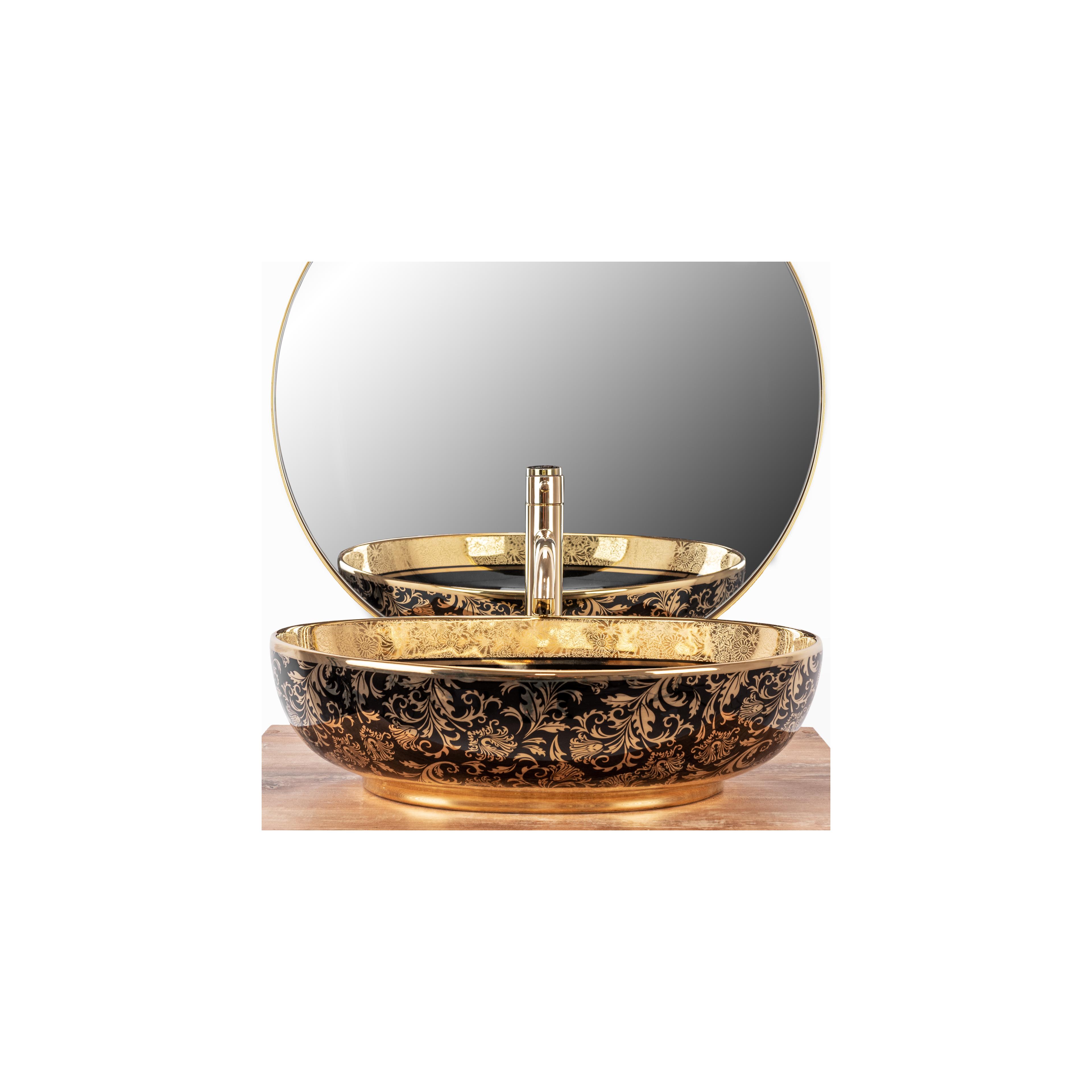 Countertop washbasin REA Margot Gold / Black