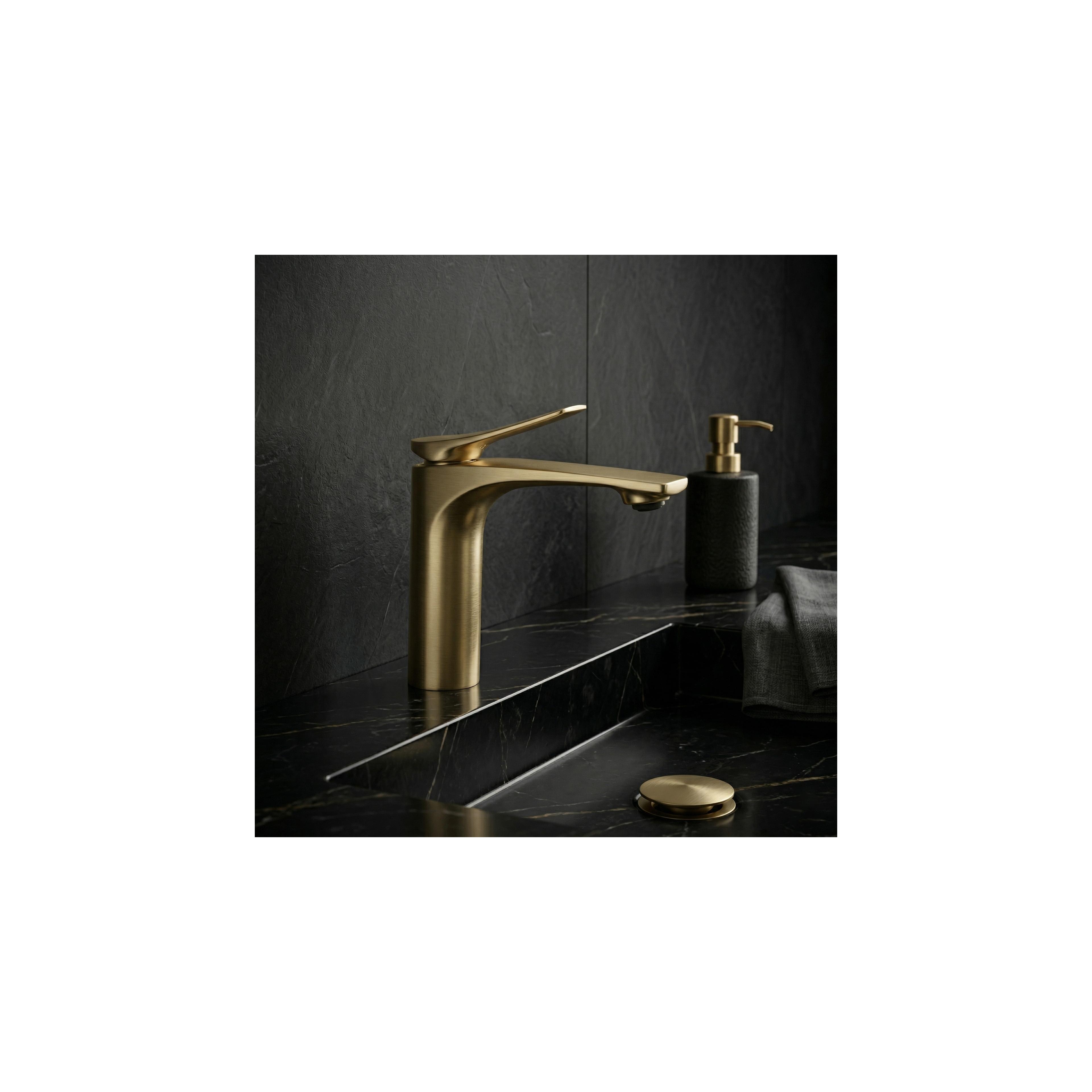 Tvättställsblandare PREMIUM REA Vision Gold Brush Low