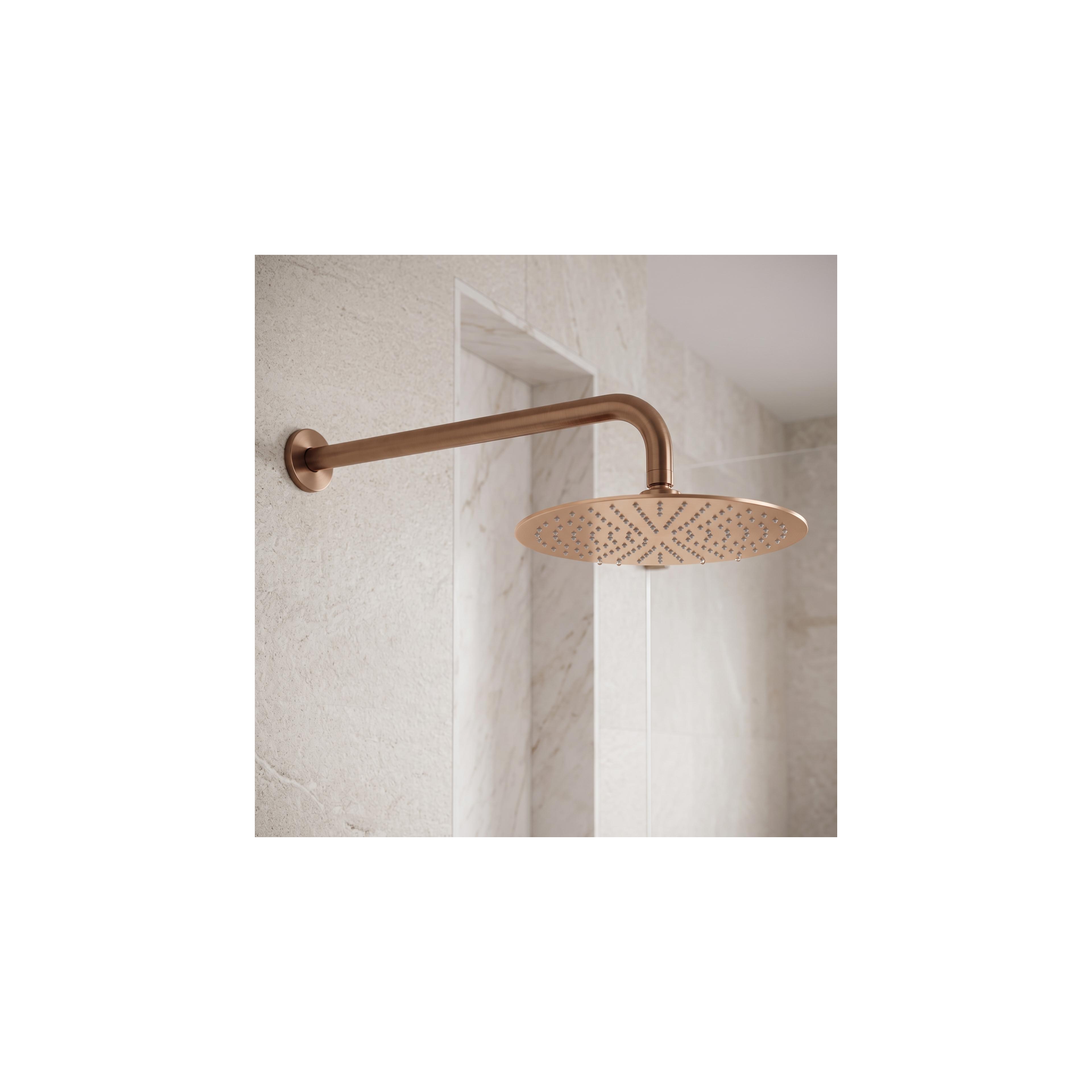 Runder Duscharm REA JS-9021 40cm Brush copper