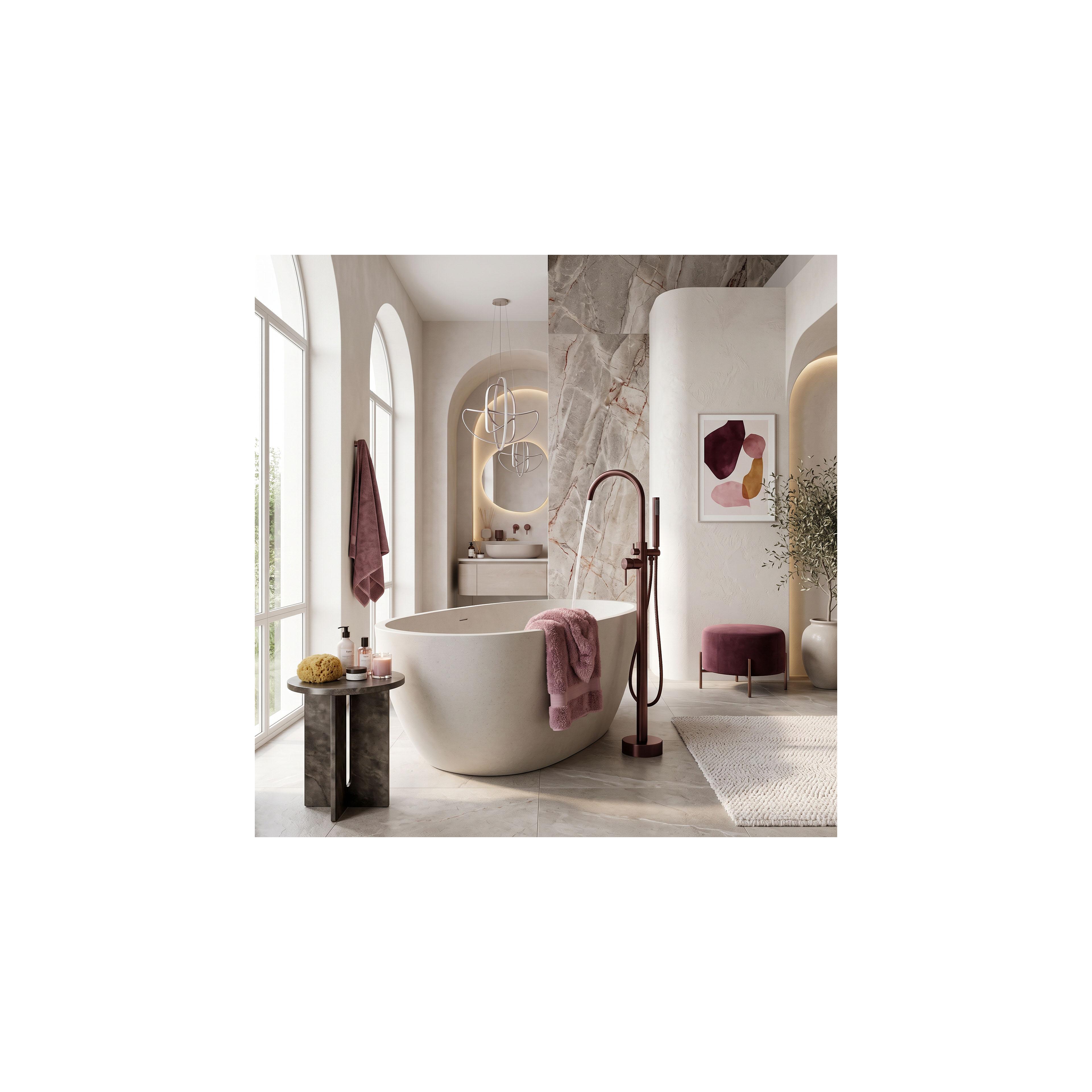 Free-standing faucet Rea Lungo Brush Brown