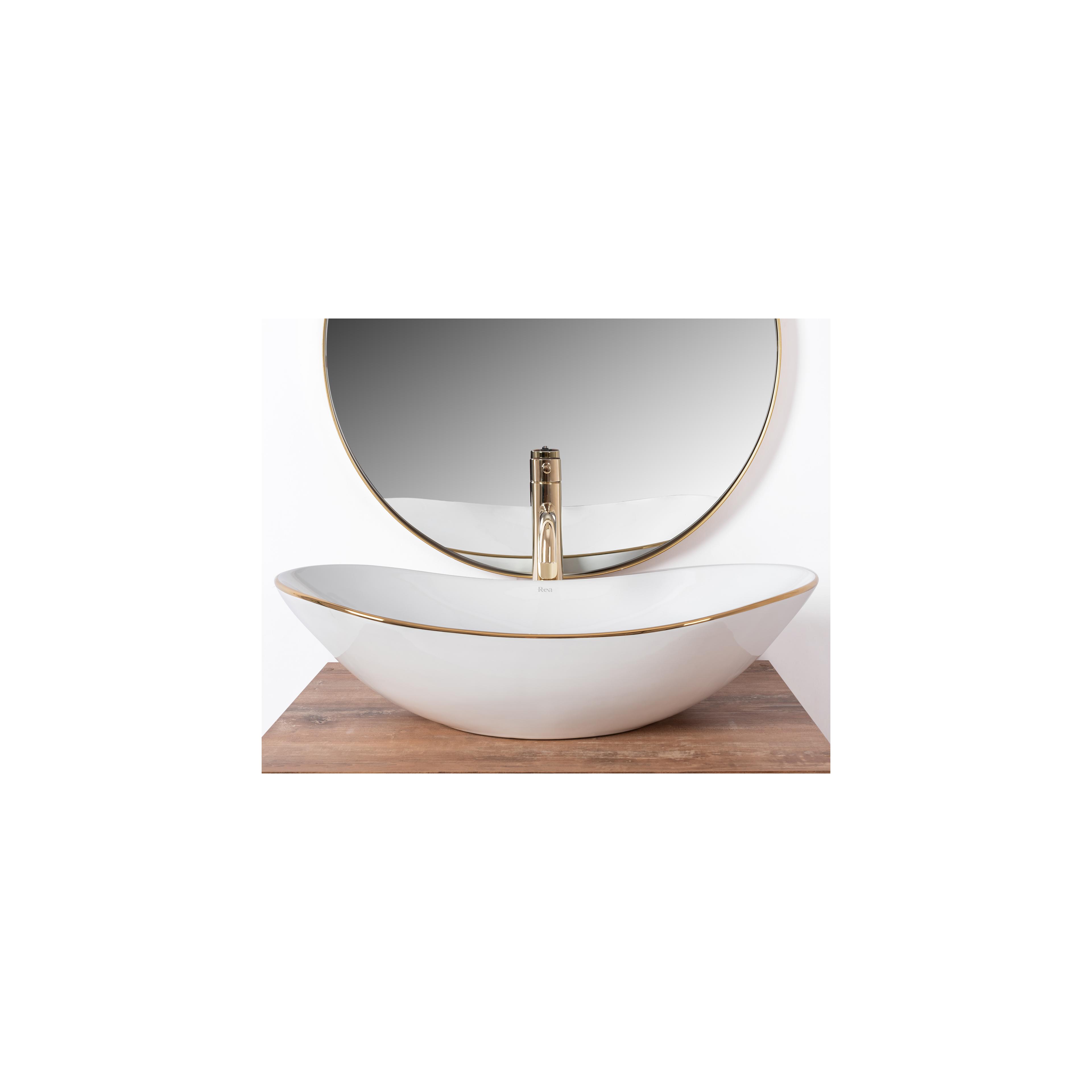 Aufsatzwaschbecken Rea Royal Gold Edge