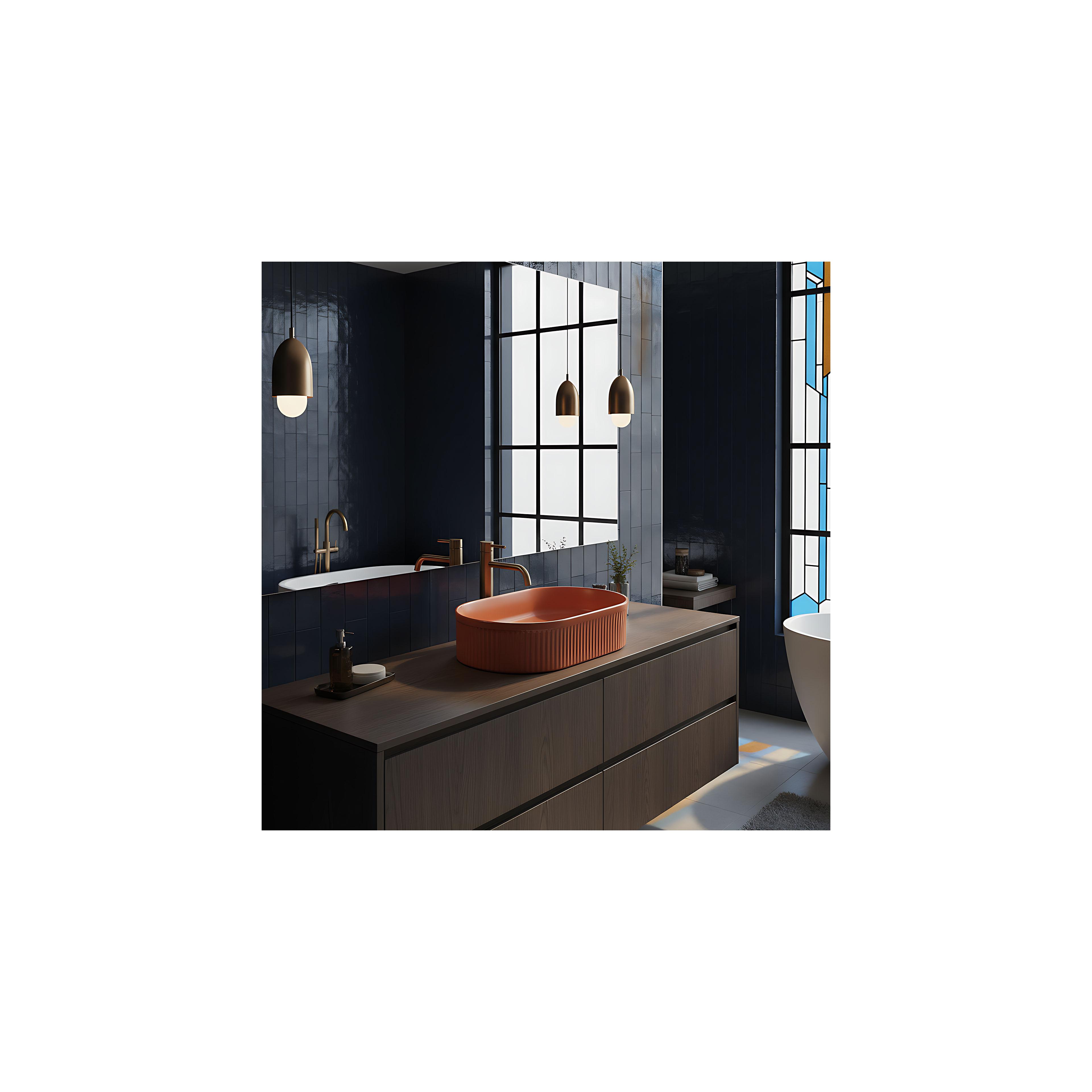 Countertop washbasin Rea Vanda Cinnamon Matt