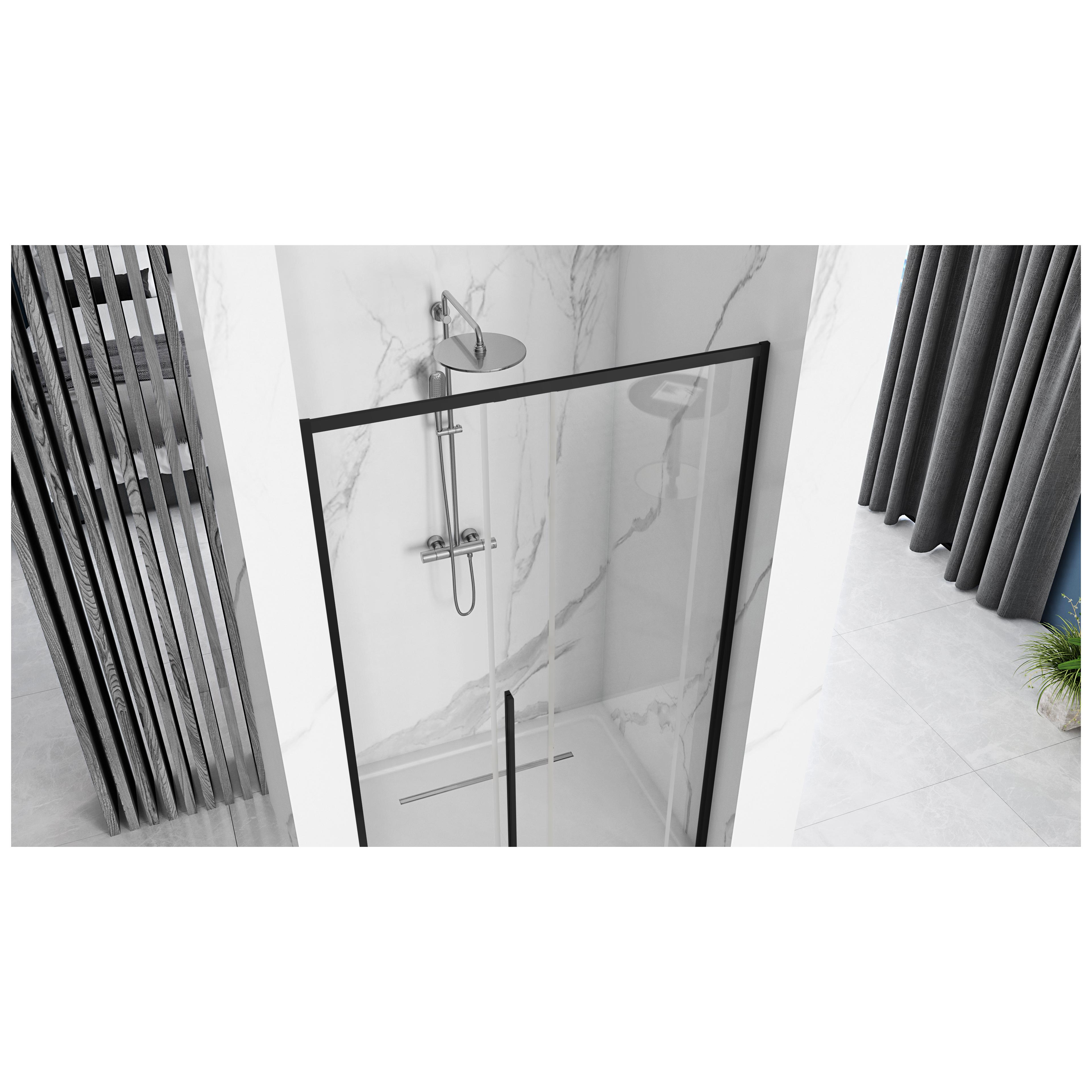 Shower doors SOLAR BLACK MAT 100