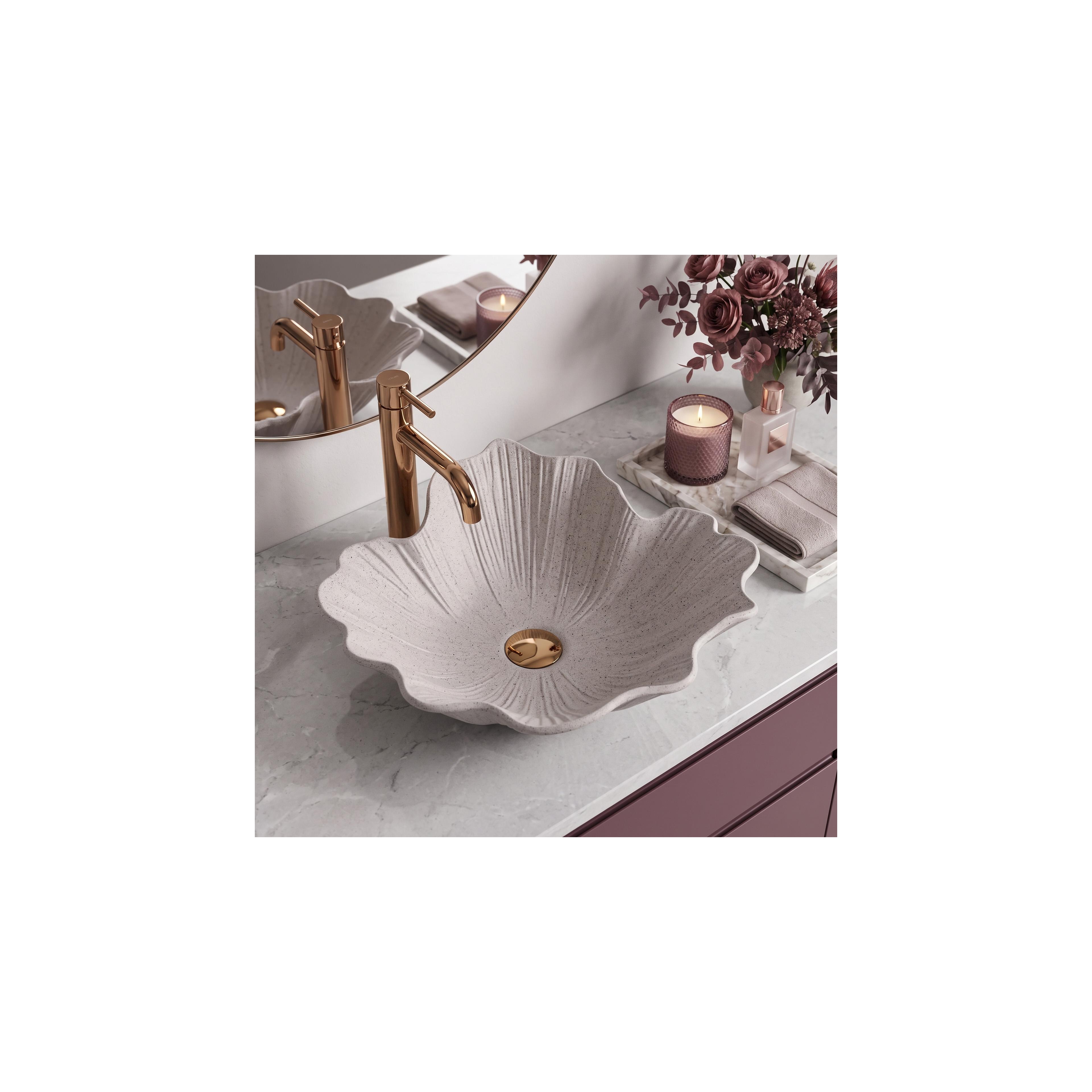 Aufsatzwaschbecken Rea Flower Beige
