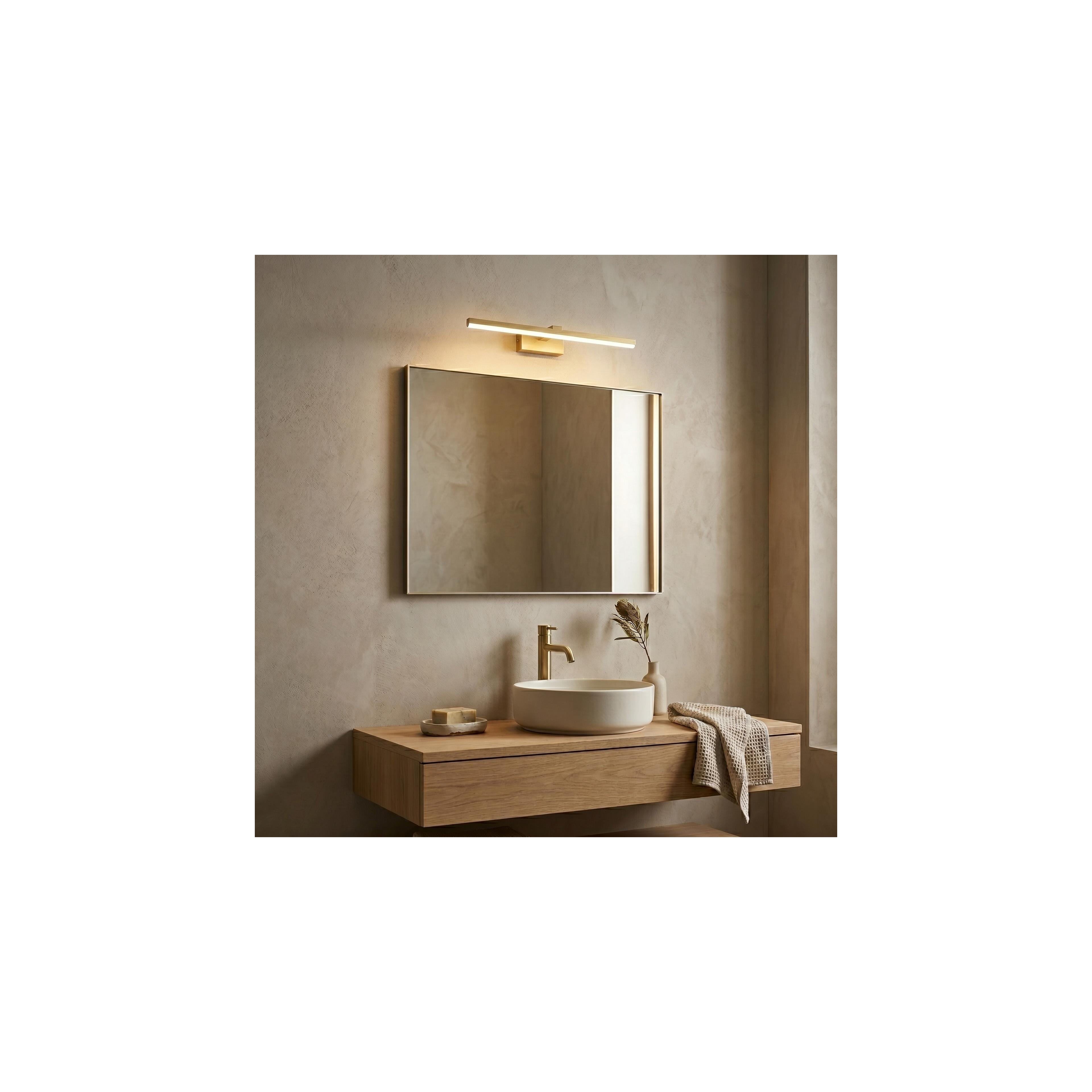 Bad LED-Wandleuchte SWE008-1W 58cm BRUSH GOLD
