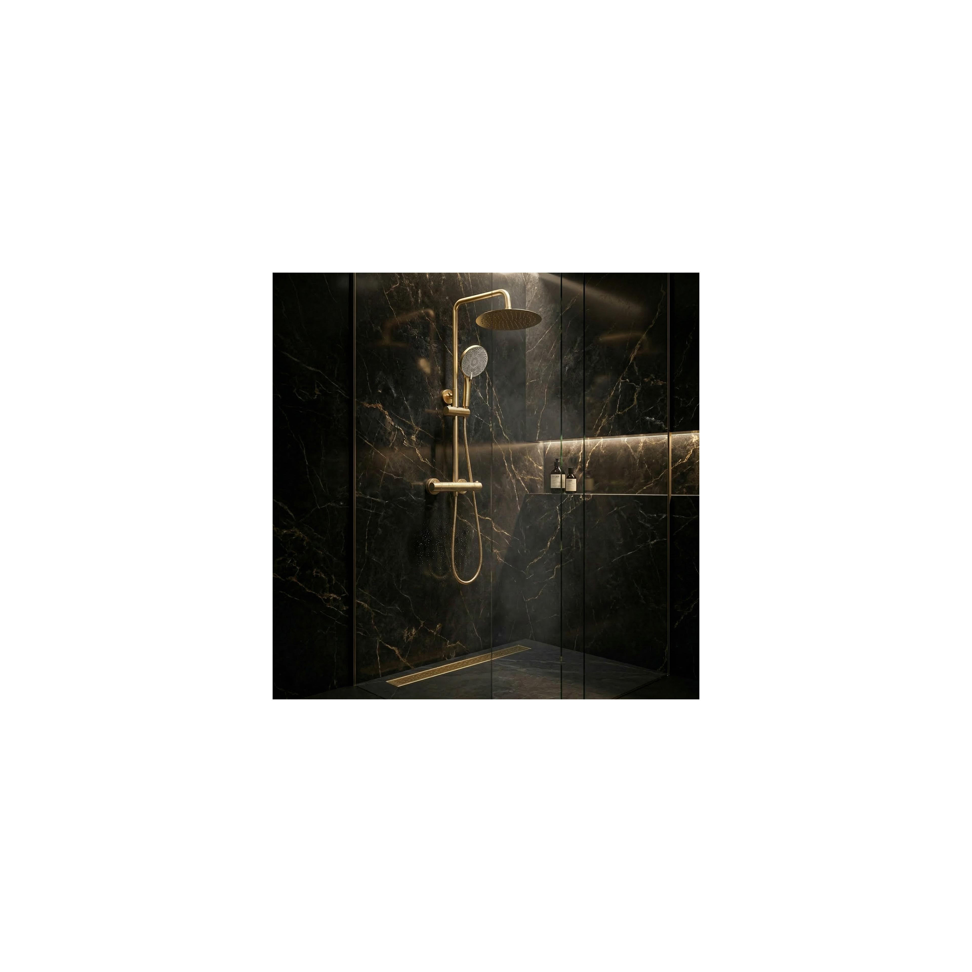 Doucheset zonder uitloop met thermostaat Rea Lungo Gold Brush