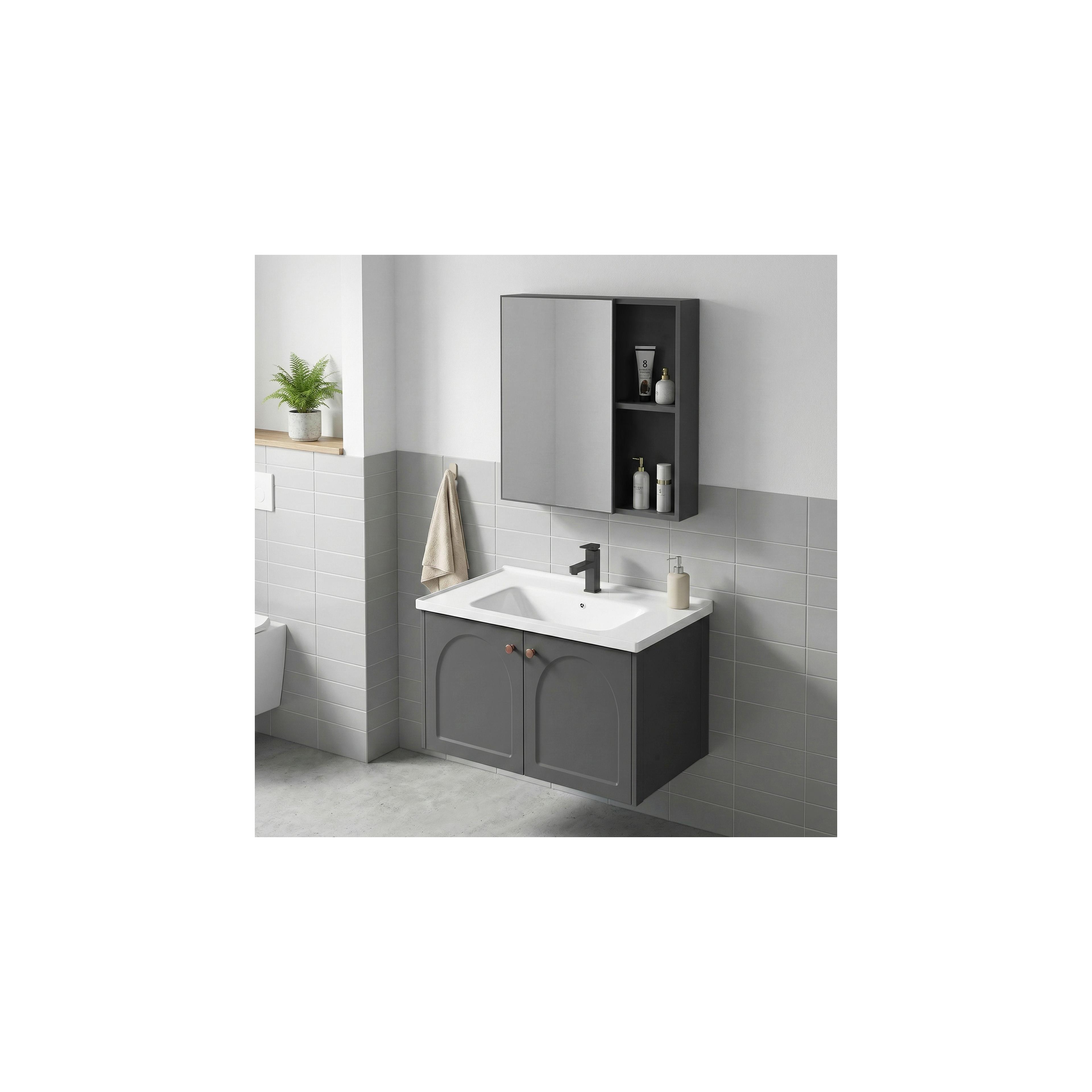 Badezimmermöbel-Set mit Waschbecken Denver 60cm Grey