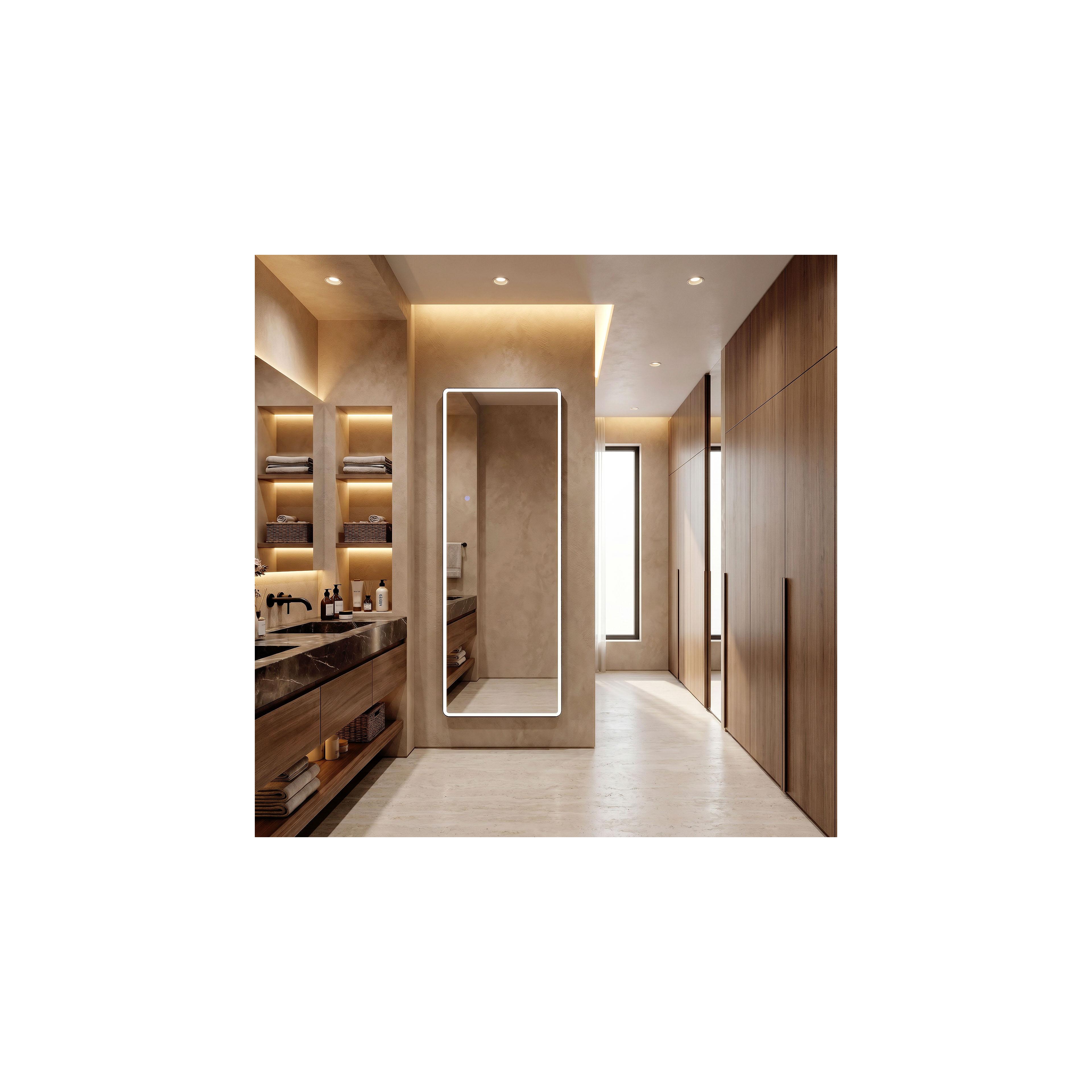 Spiegel LED Classico 60x170cm Black