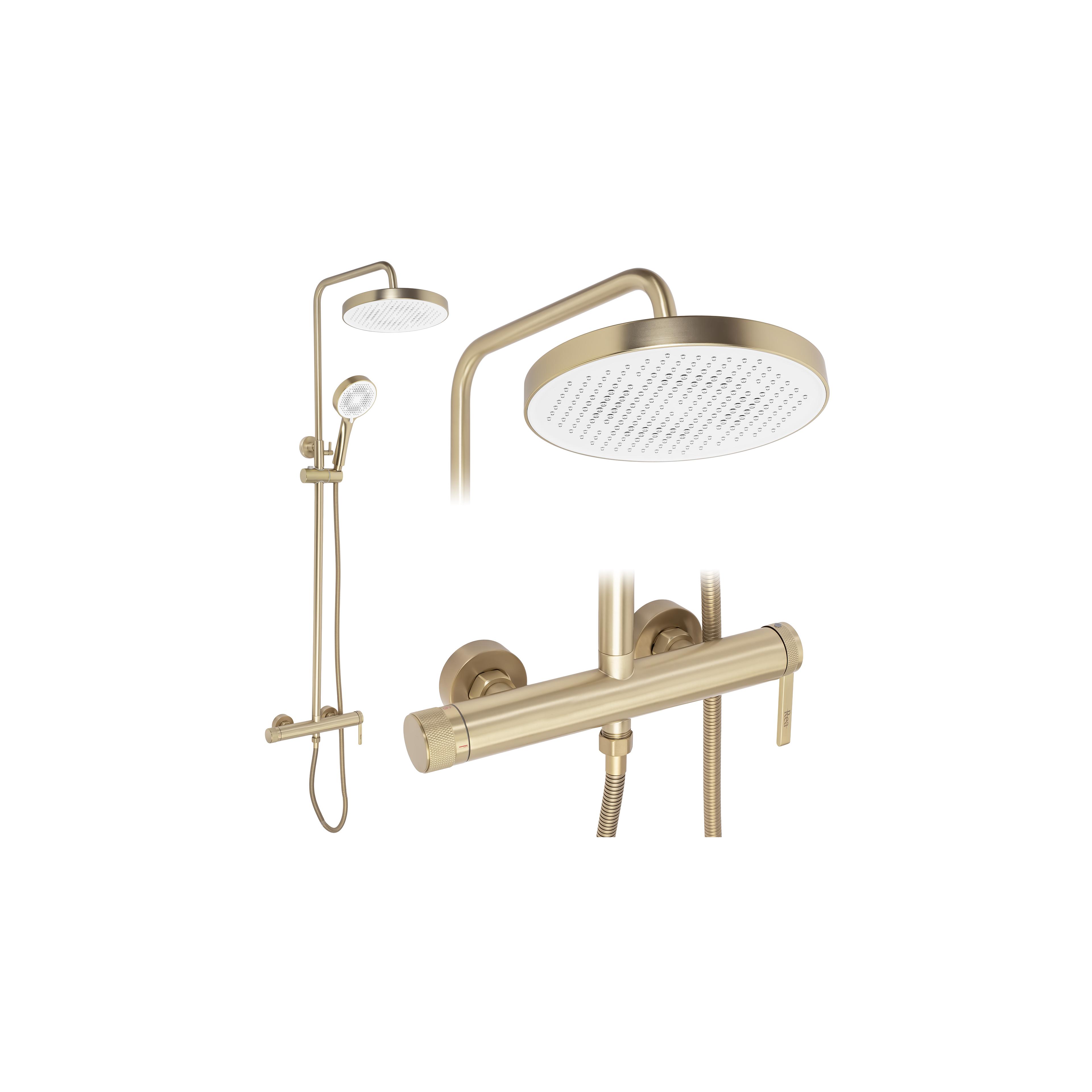 Shower set Rea Grace Brush Gold