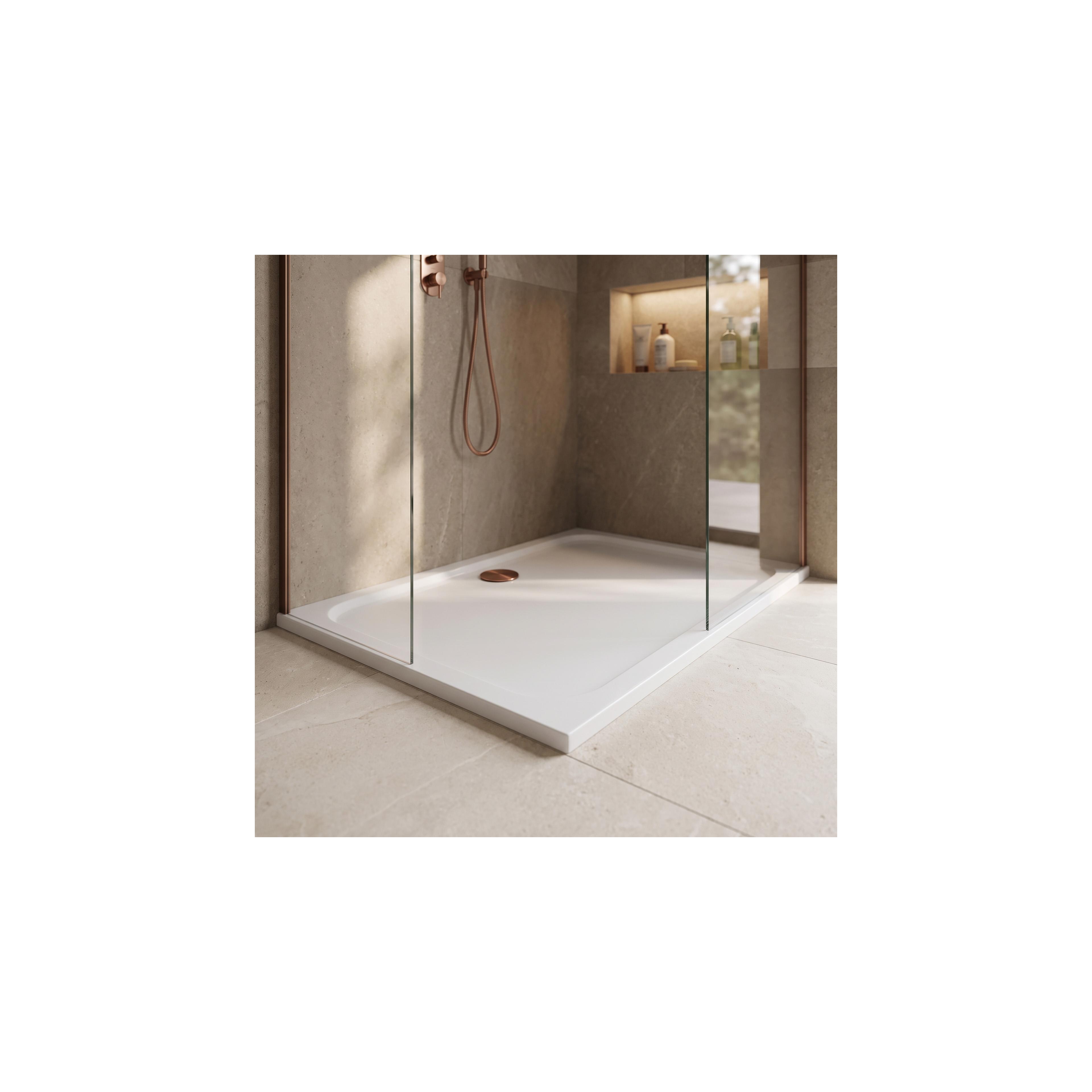 Akrylbrost dusch Rea Belmond vit 90x120 Brush Copper