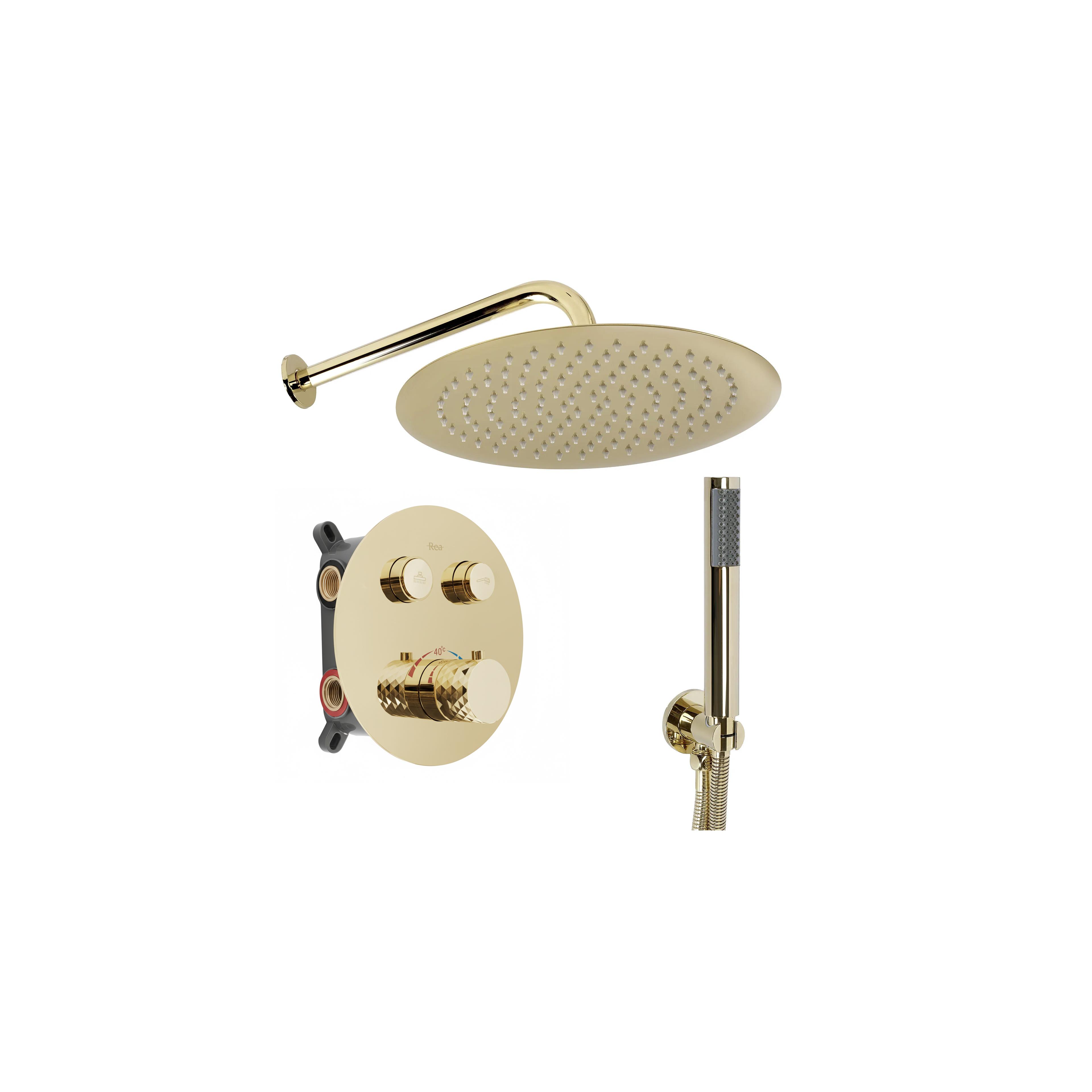 Unterputz Duschset Rea Lungo Diamond Gold+ BOX