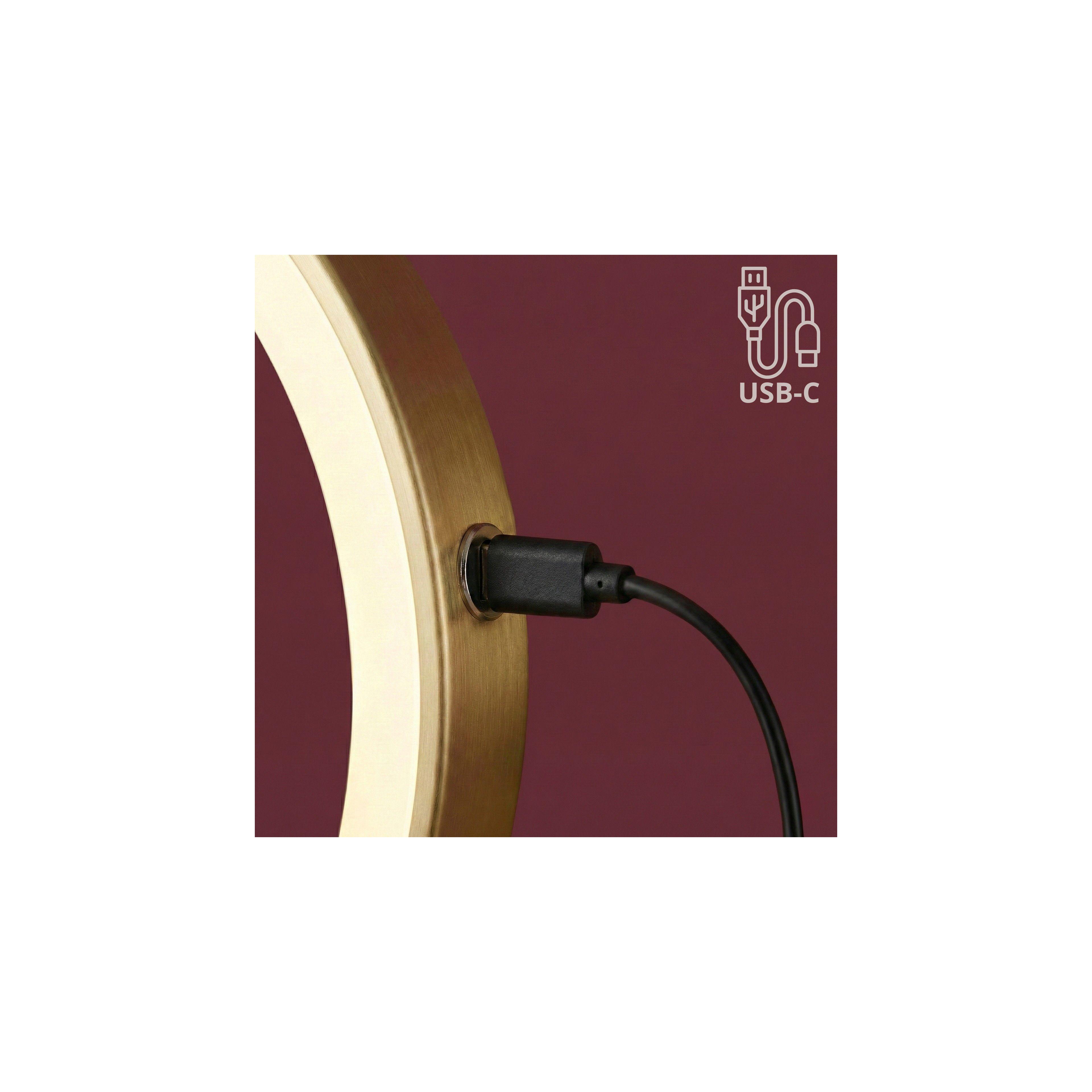 Mirror LED Glow Brush Gold