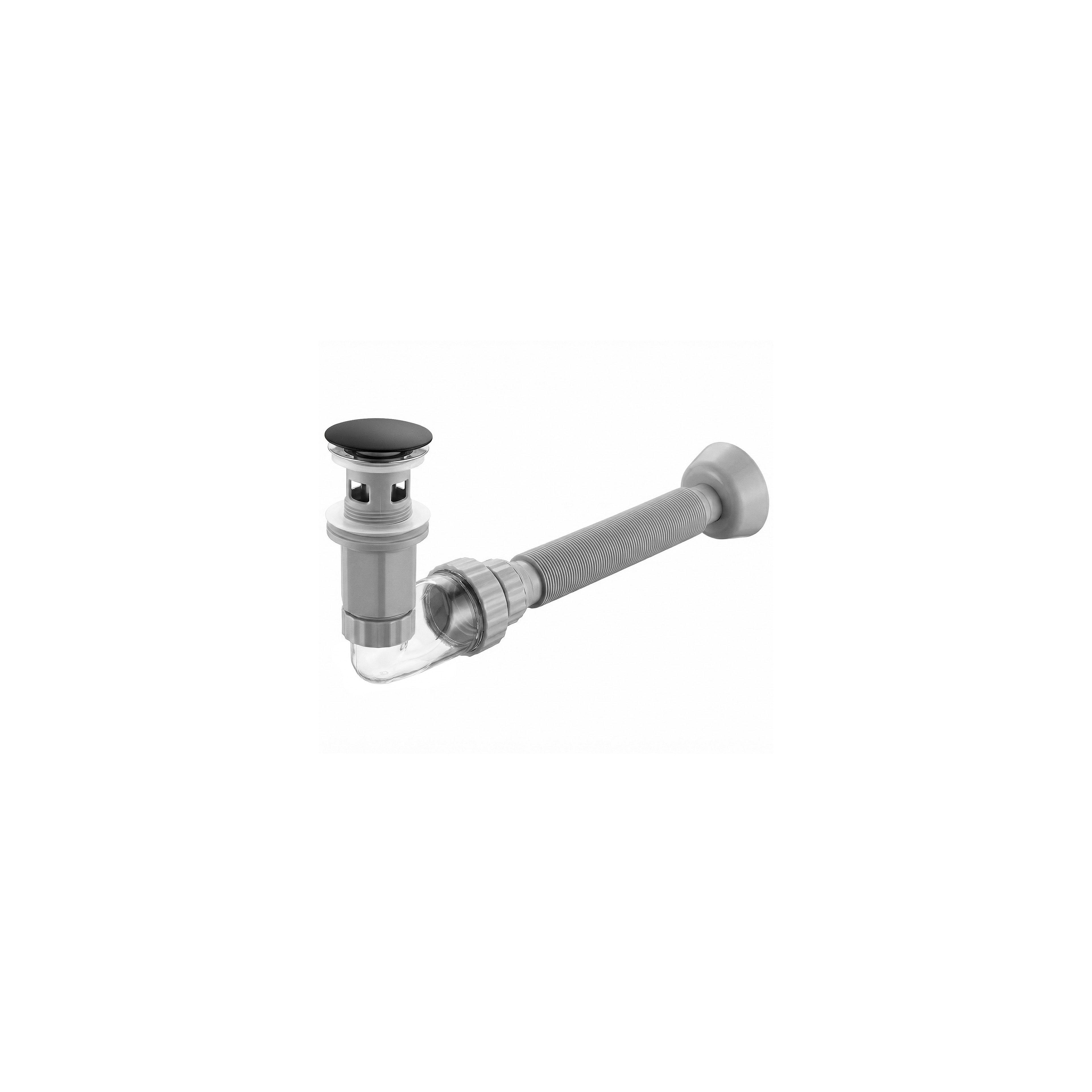 Waschbecken-Siphon Klik-Klak Universal REA Flow Black