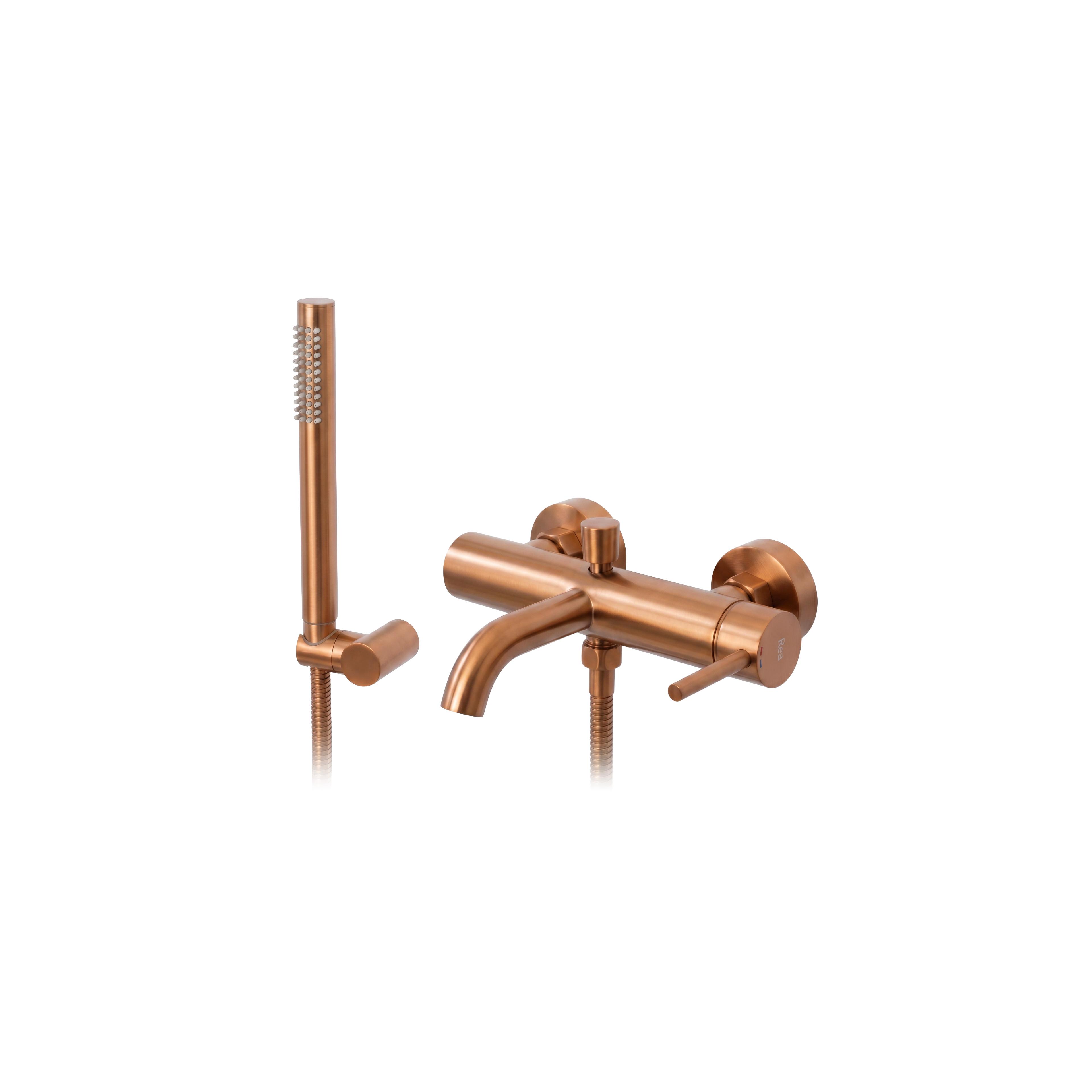 Bathroom faucet Rea Lungo Copper Brush