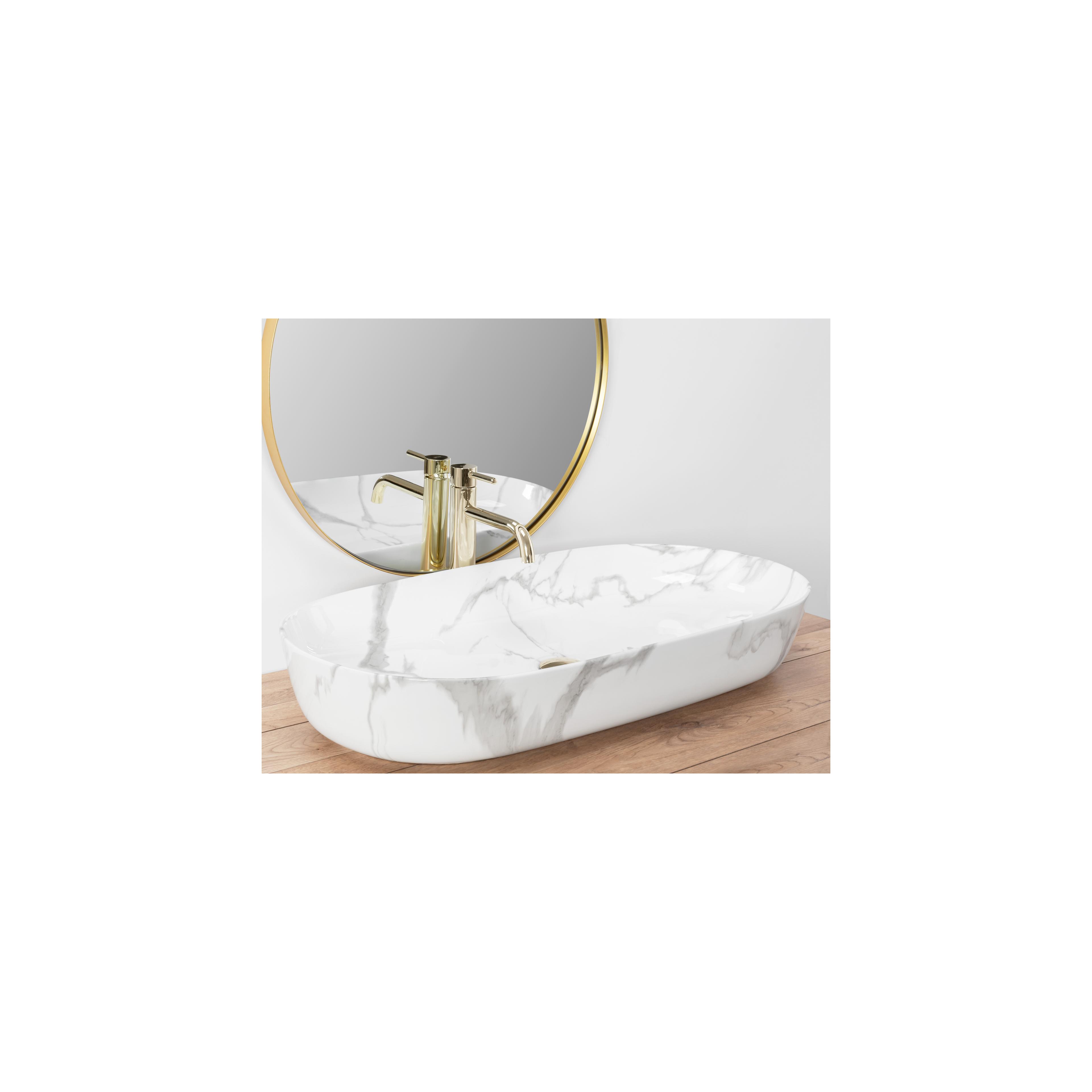 Aufsatzwaschbecken REA CLEO 81 Shiny Marmo