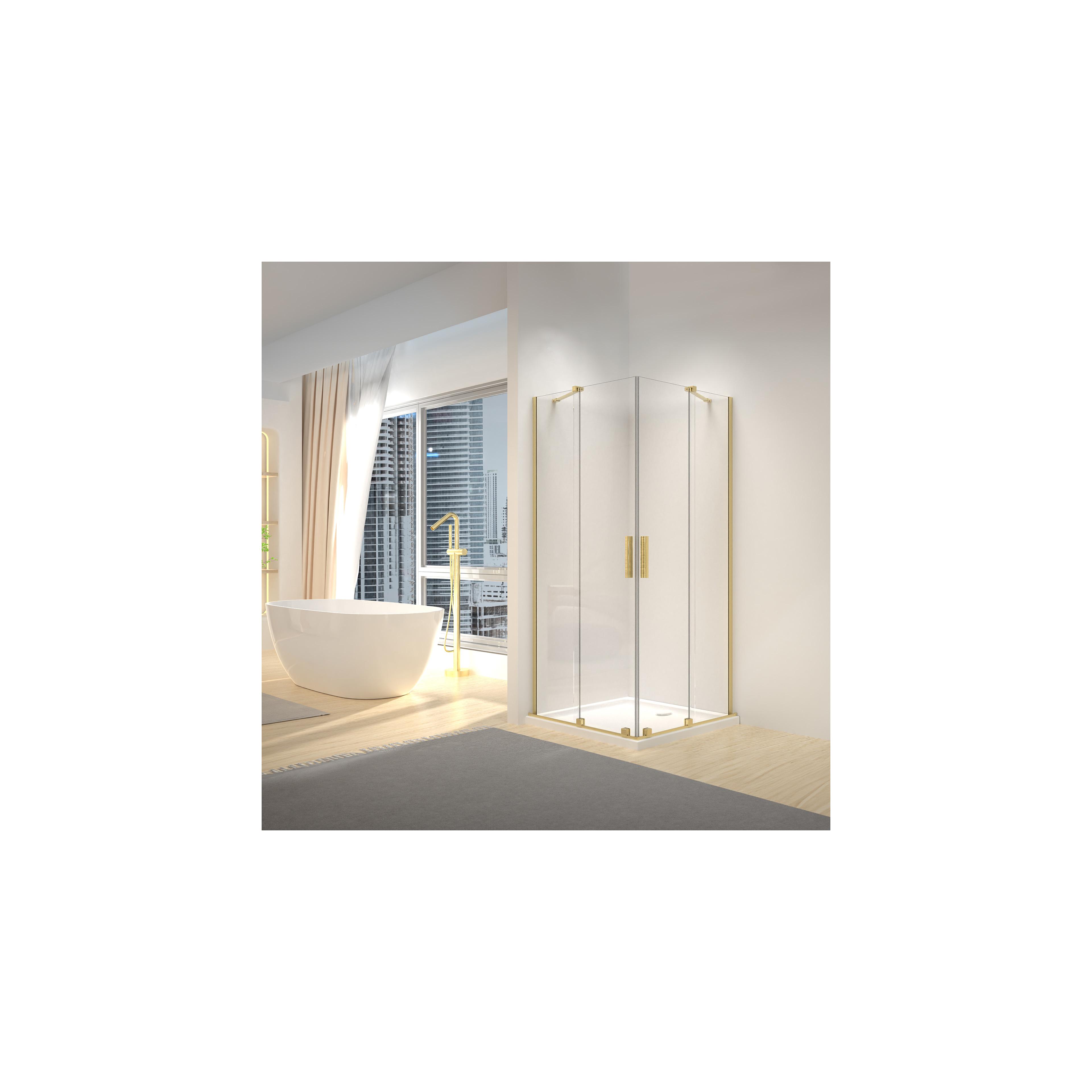 Cabina dus REA Montana Double Gold Brush 90x90