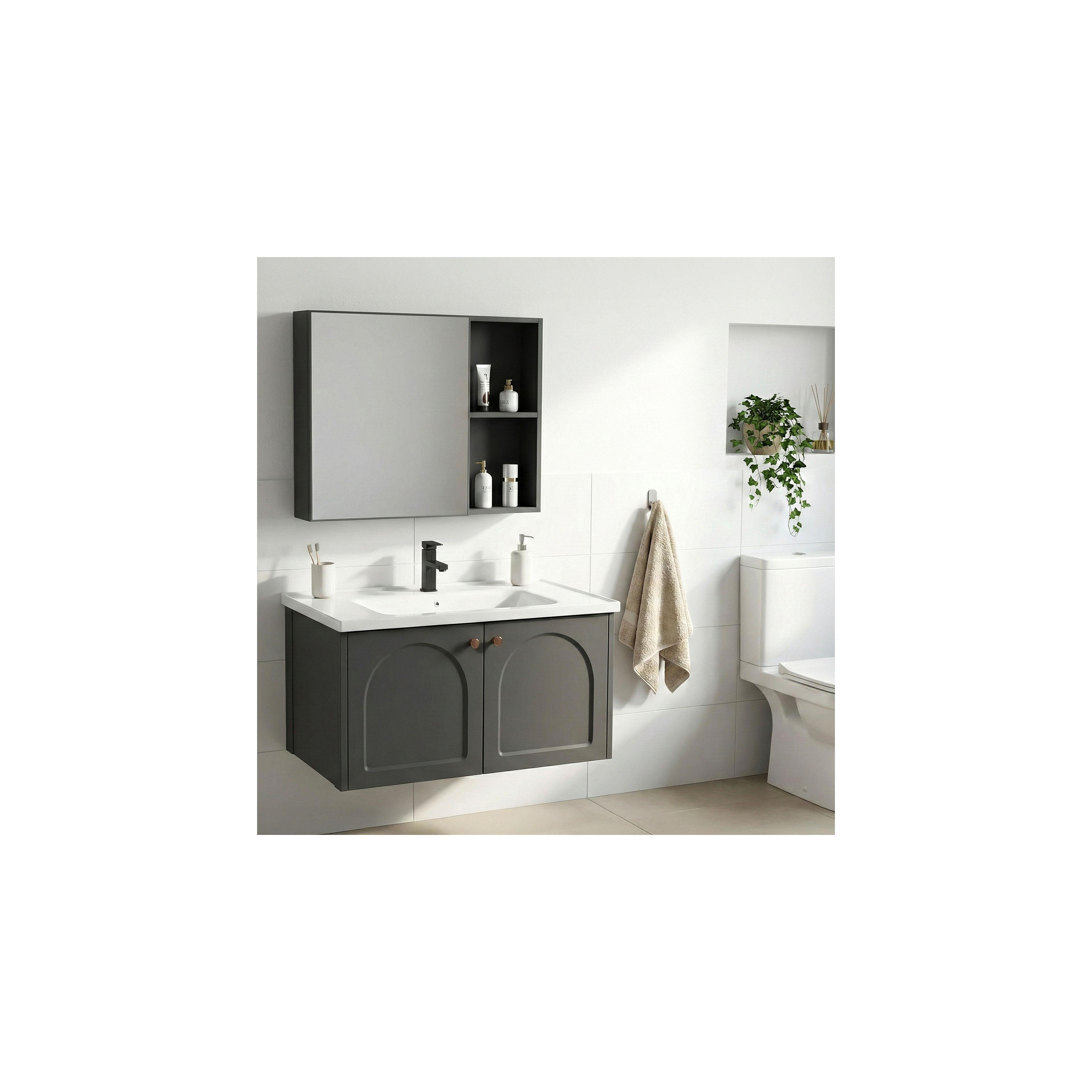 Комплект мебели за баня с мивка Denver 80cm Grey
