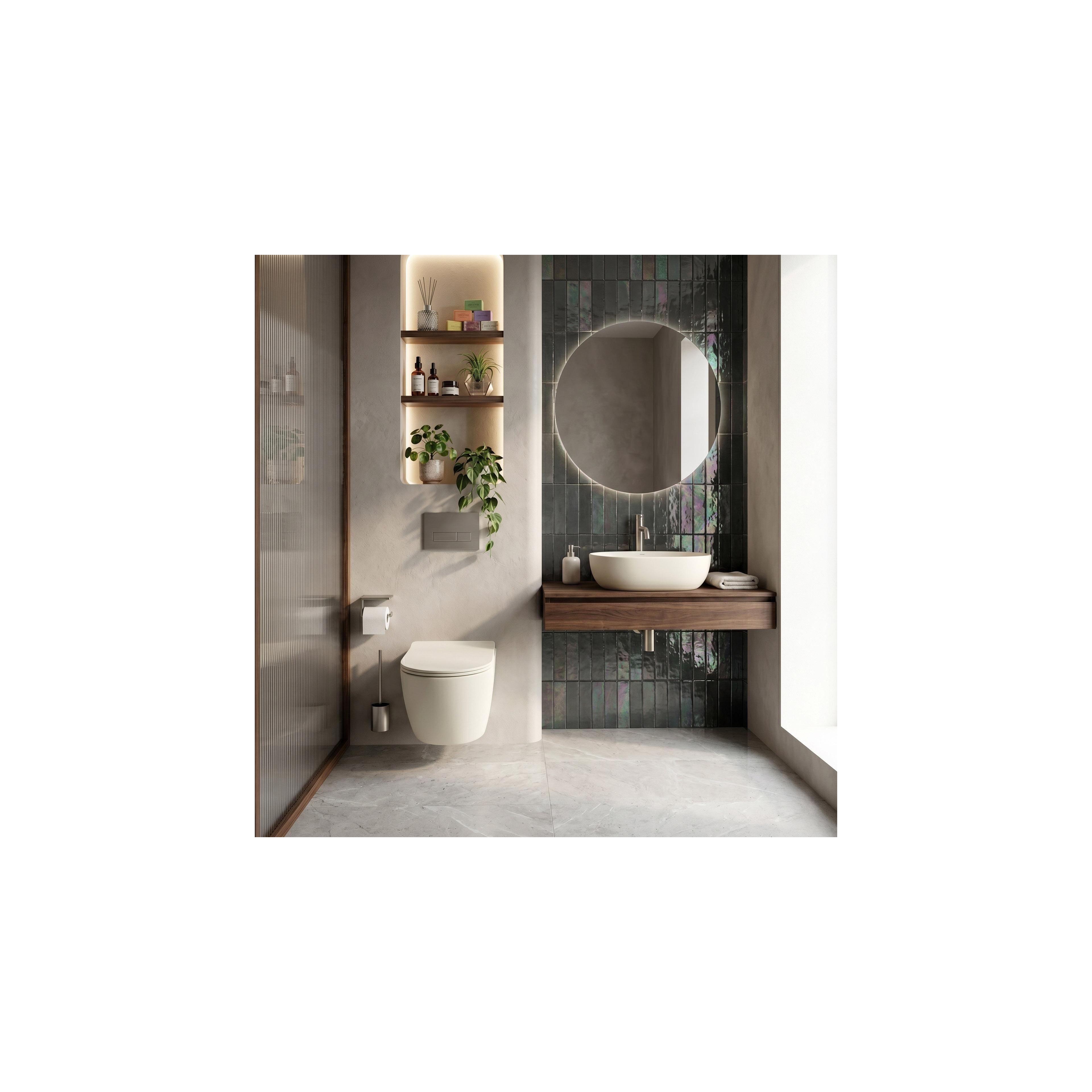 Set: Wall-Hung WC Bowl Focus + Countertop Washbasin Rea Focus Creme