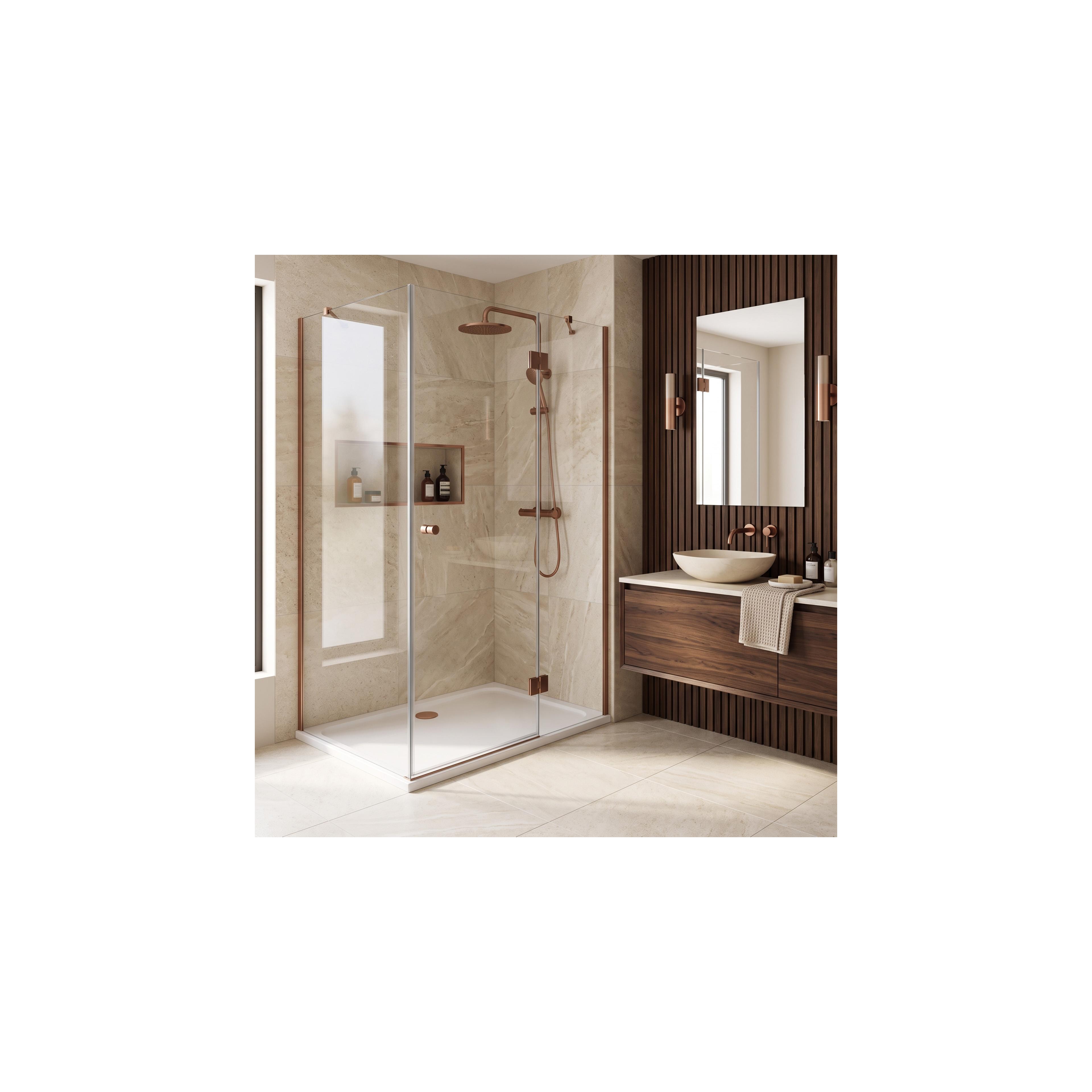 Akrylbrost dusch Rea Belmond vit 90x120 Brush Copper