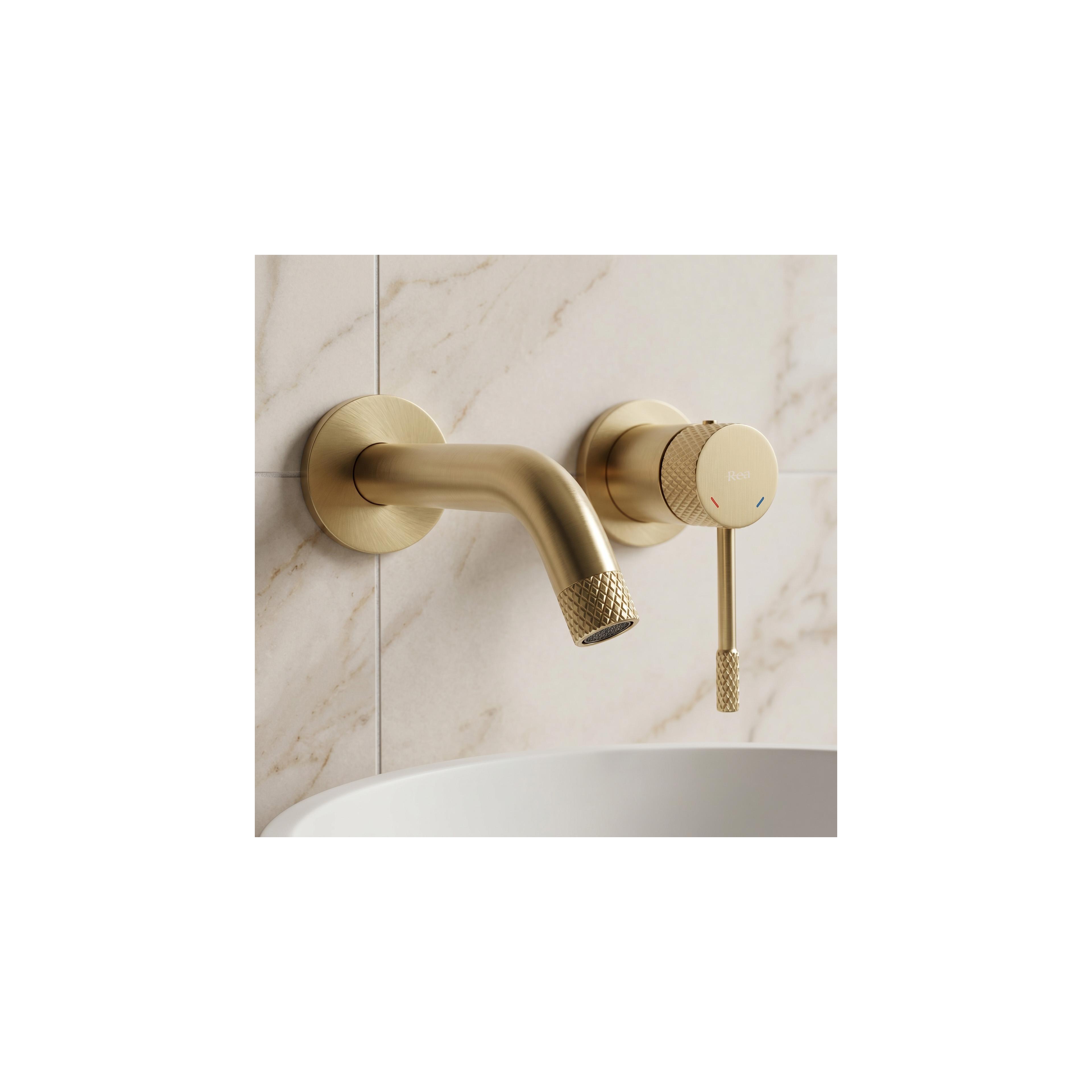 Wall Mounted faucet REA Venti Brush Gold