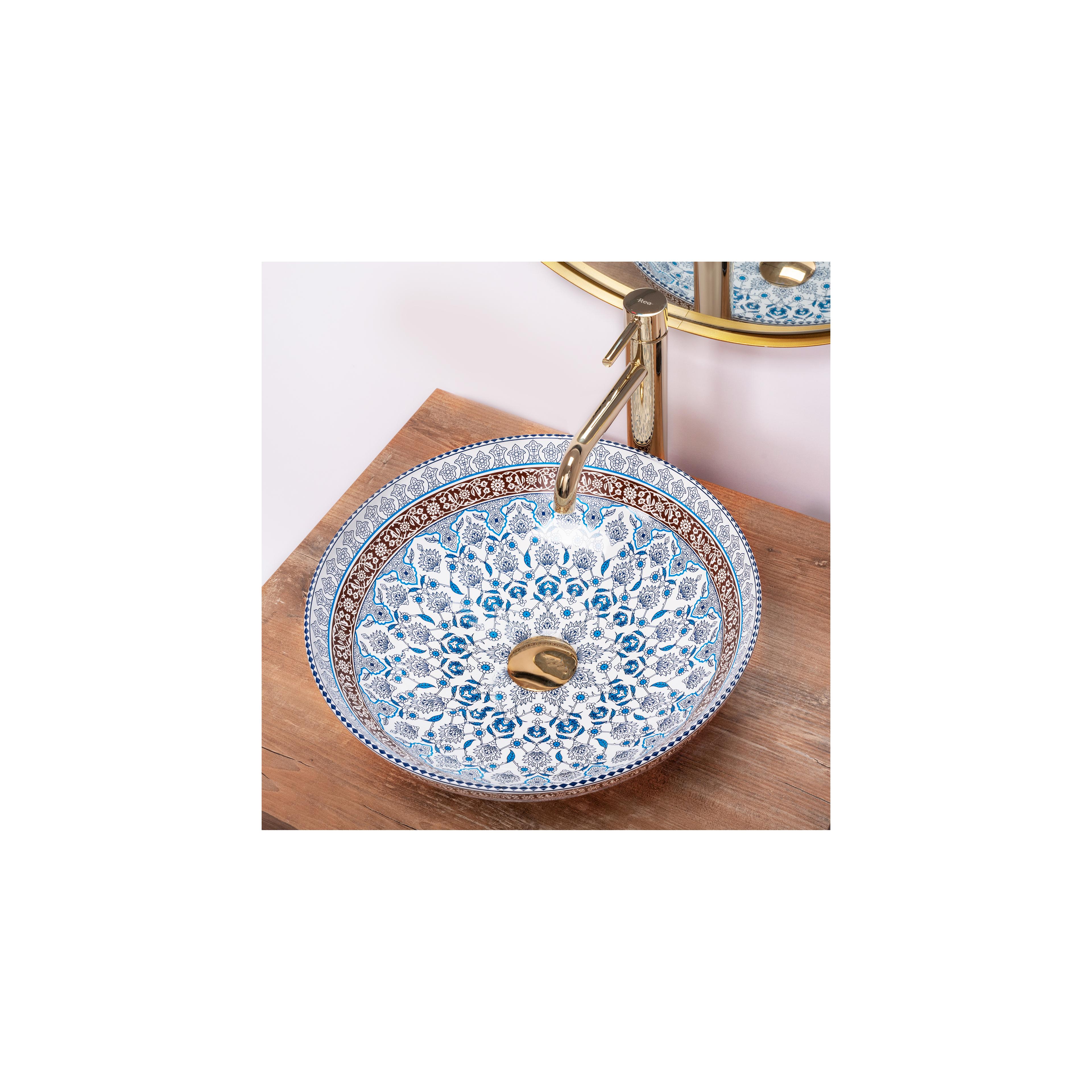 Countertop washbasin Rea Arte Blue