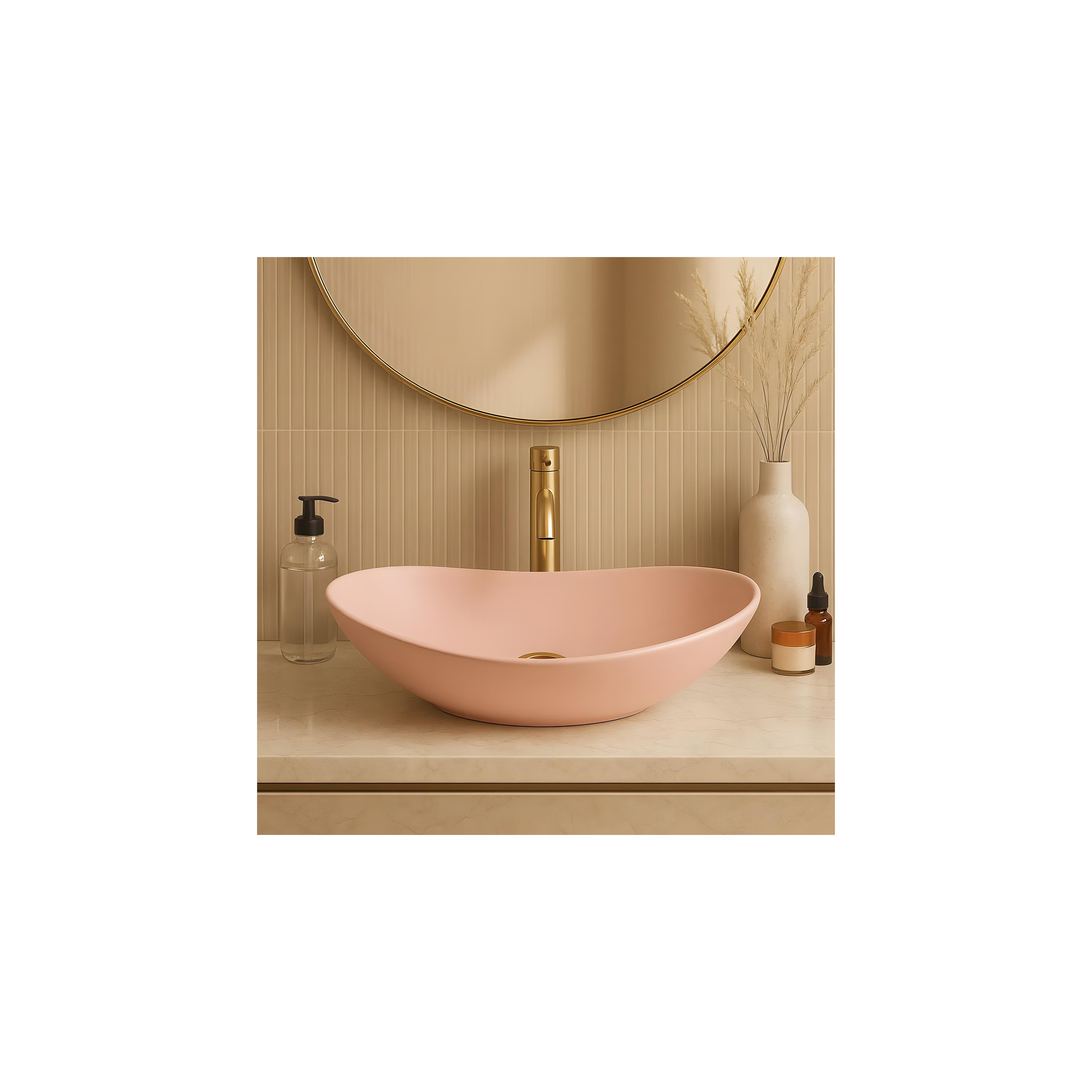 Aufsatzwaschbecken Rea Royal Powder Pink Matt