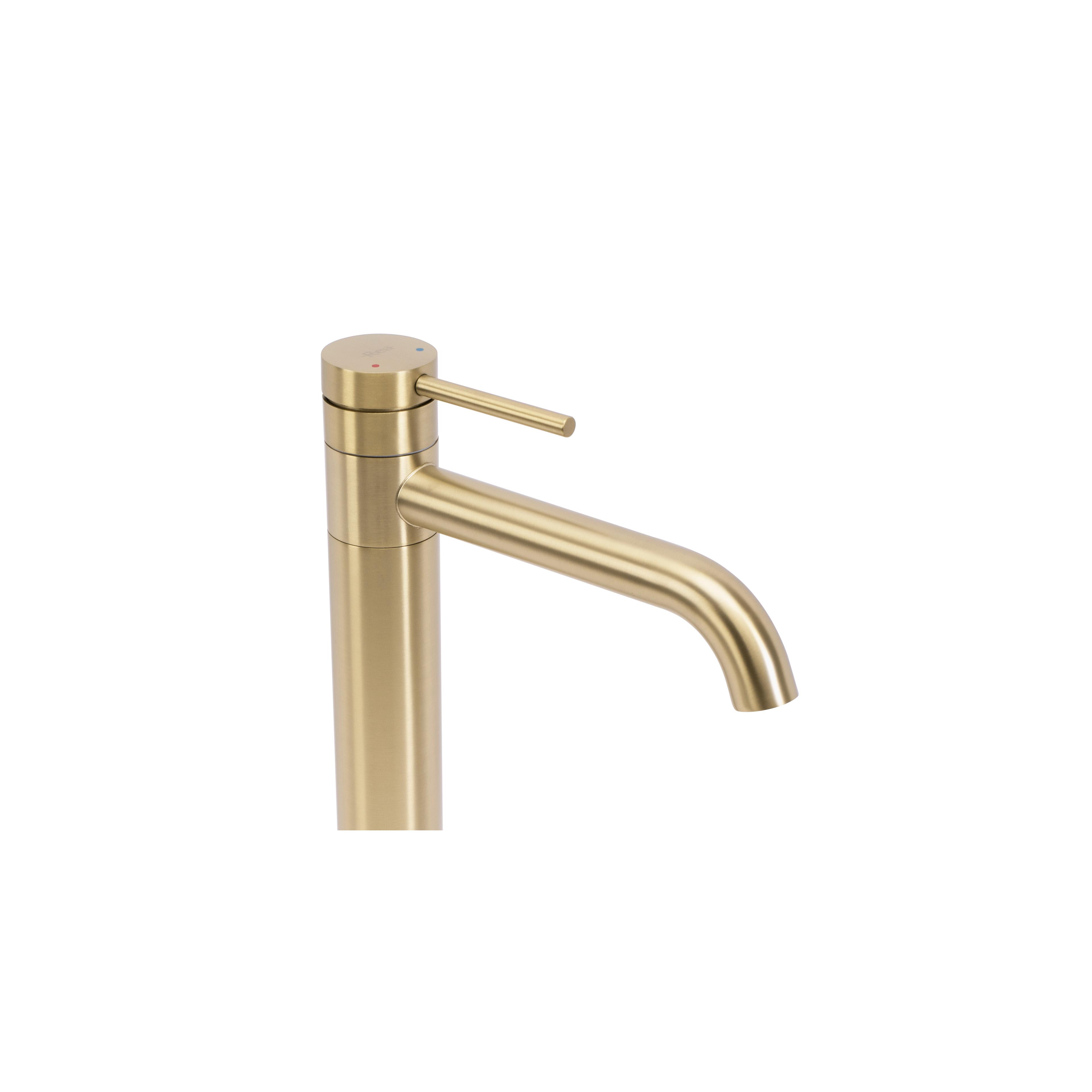 Waschbeckenarmatur Rea LUNGIS Brush Gold Super High