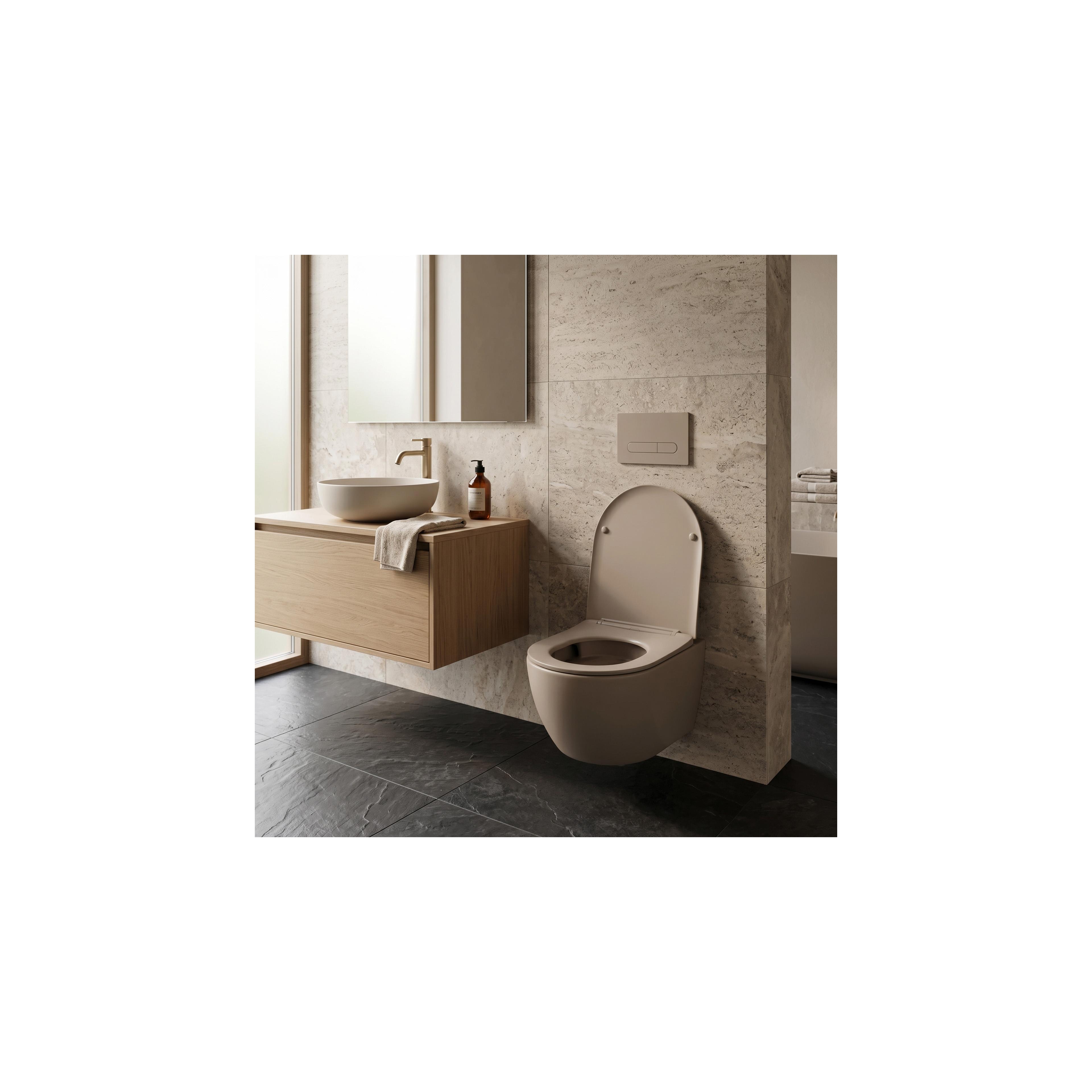 Wandhängendes WC REA Carlo Mini Tornado Mocca Matt