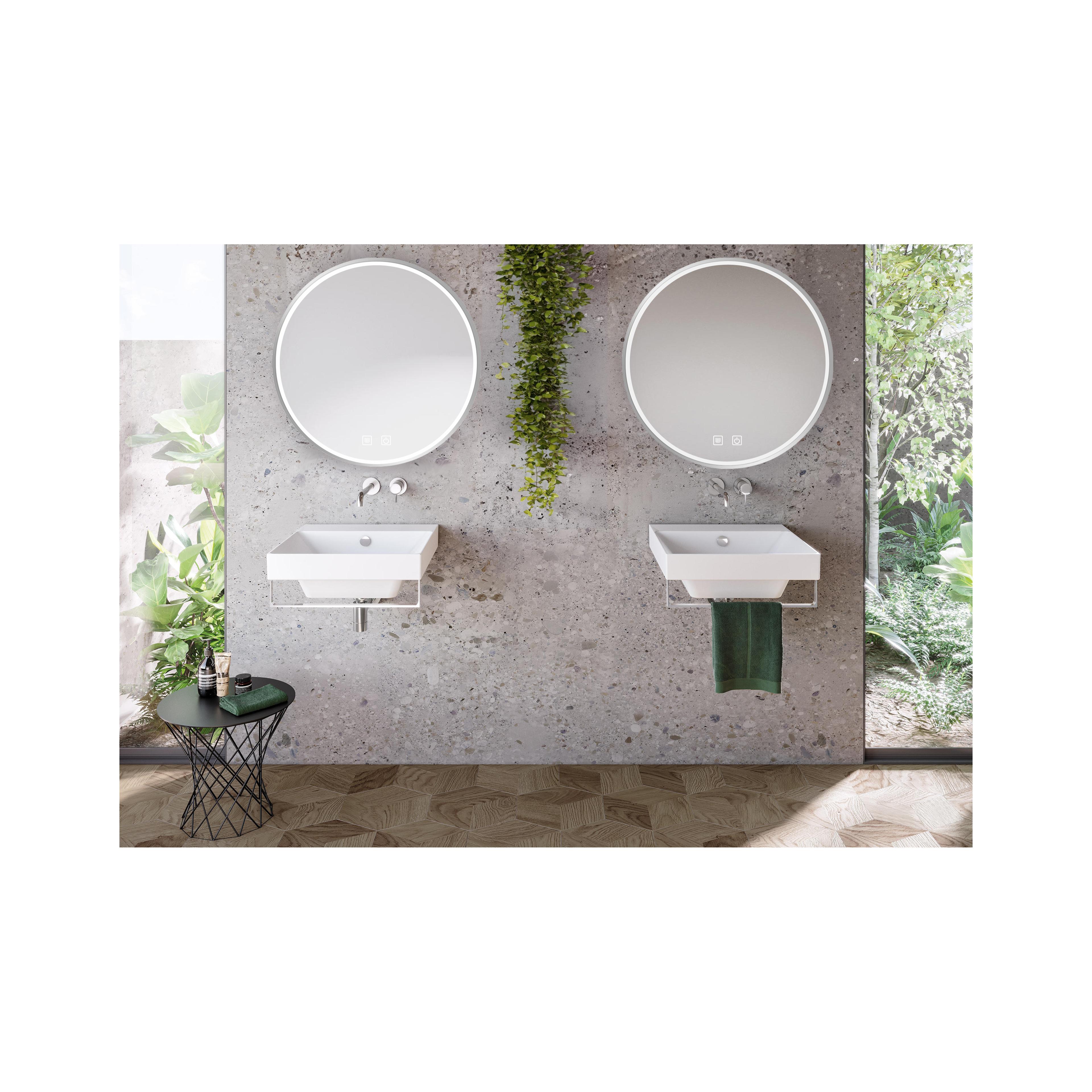 ΚΑΘΡΕΦΤΗΣ ΤΟΙΧΟΥ LED 60cm MMJ BRUSH SILVER