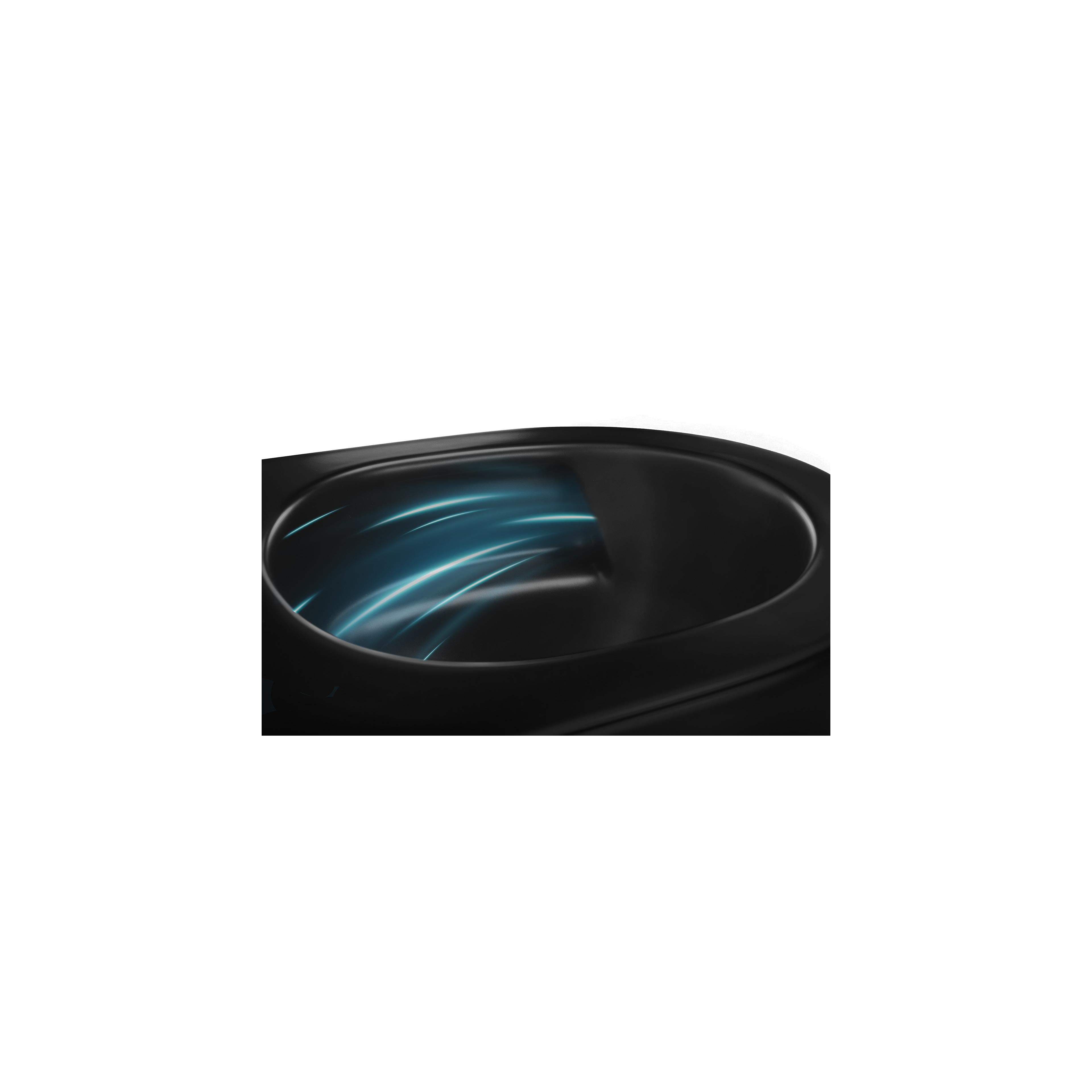 Toilet bowl Rea Carlo Mini Tornado NF BLACK MATT