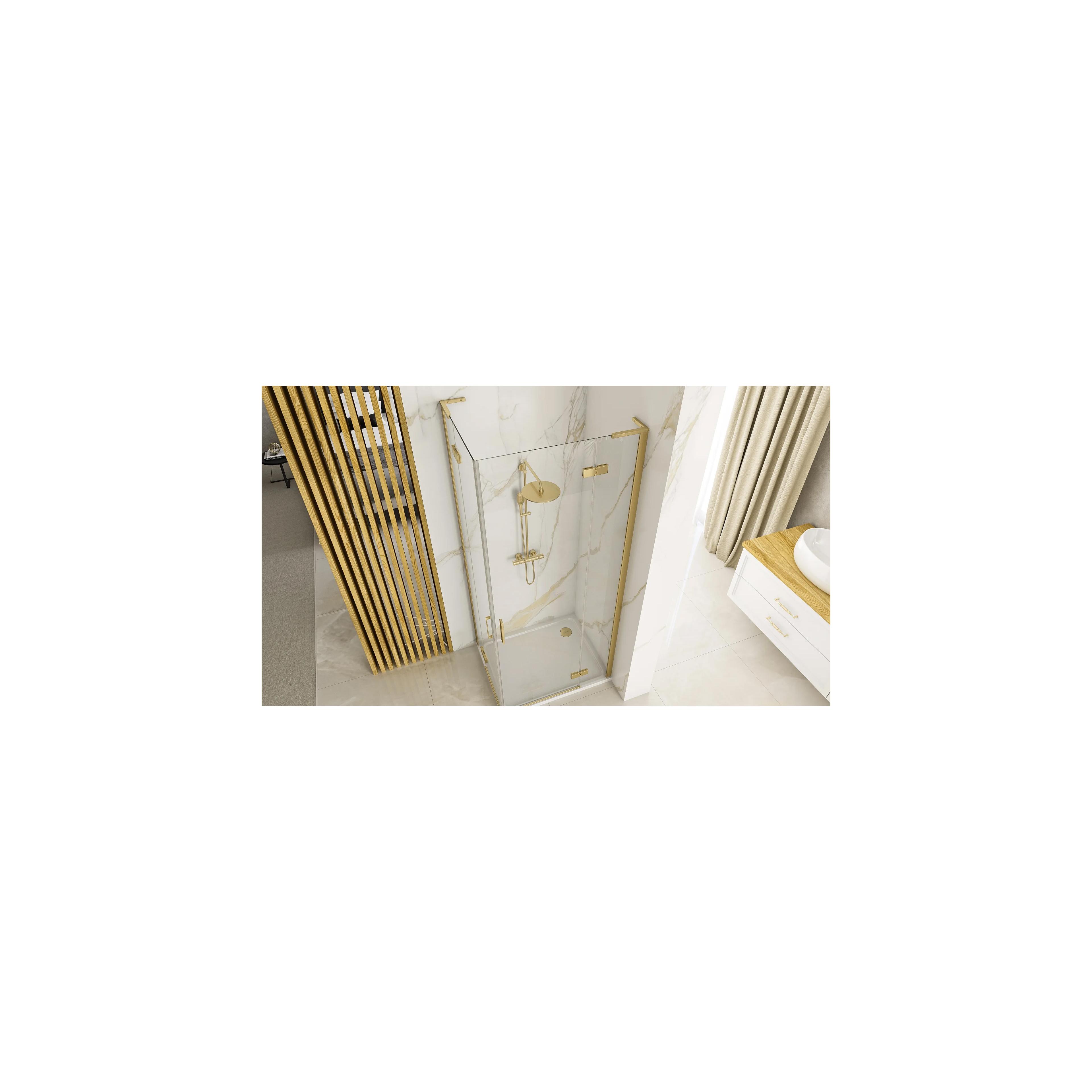 Duschkabine REA Hugo Gold Brush 80x100