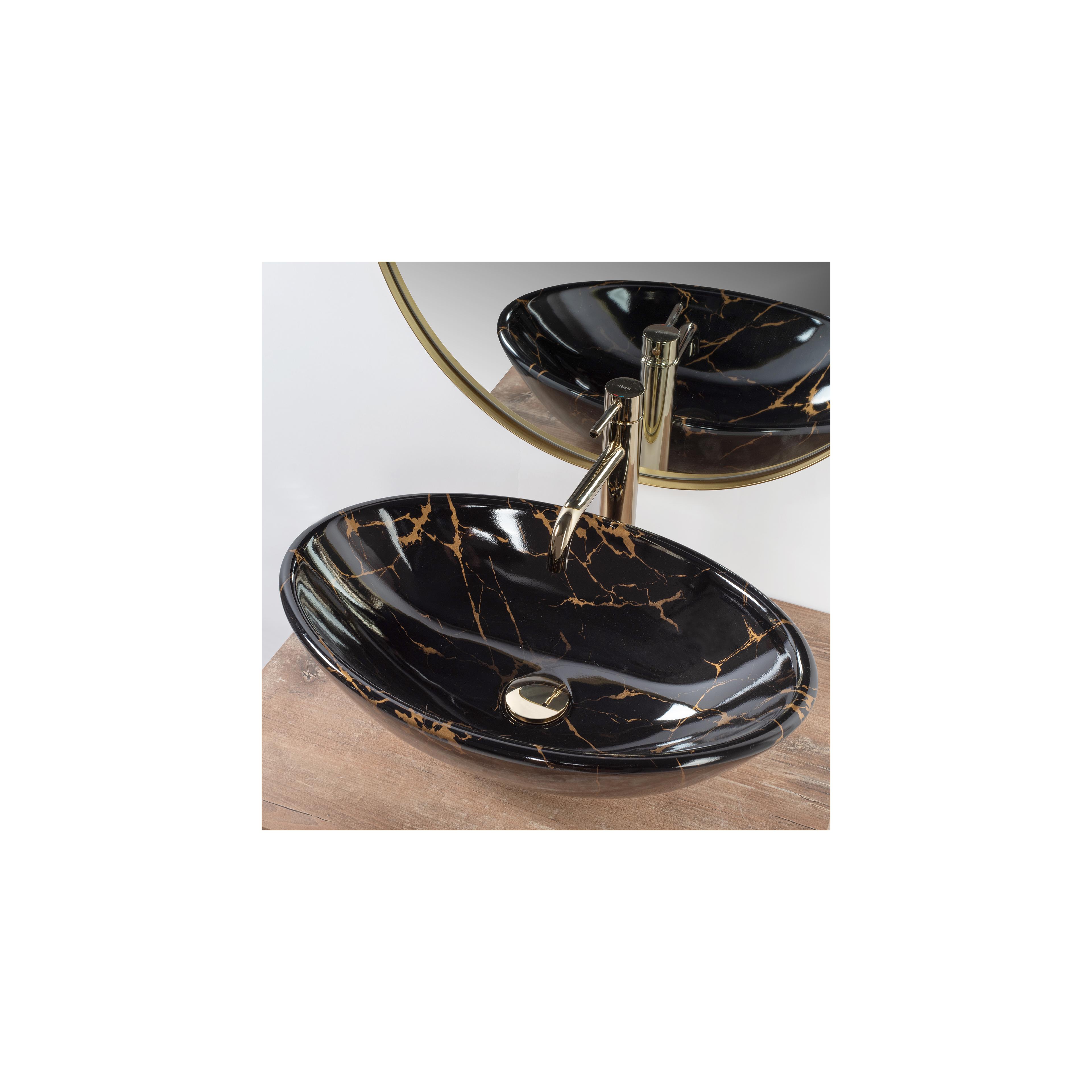 REA Pamela Pamela Black Marble Shiny