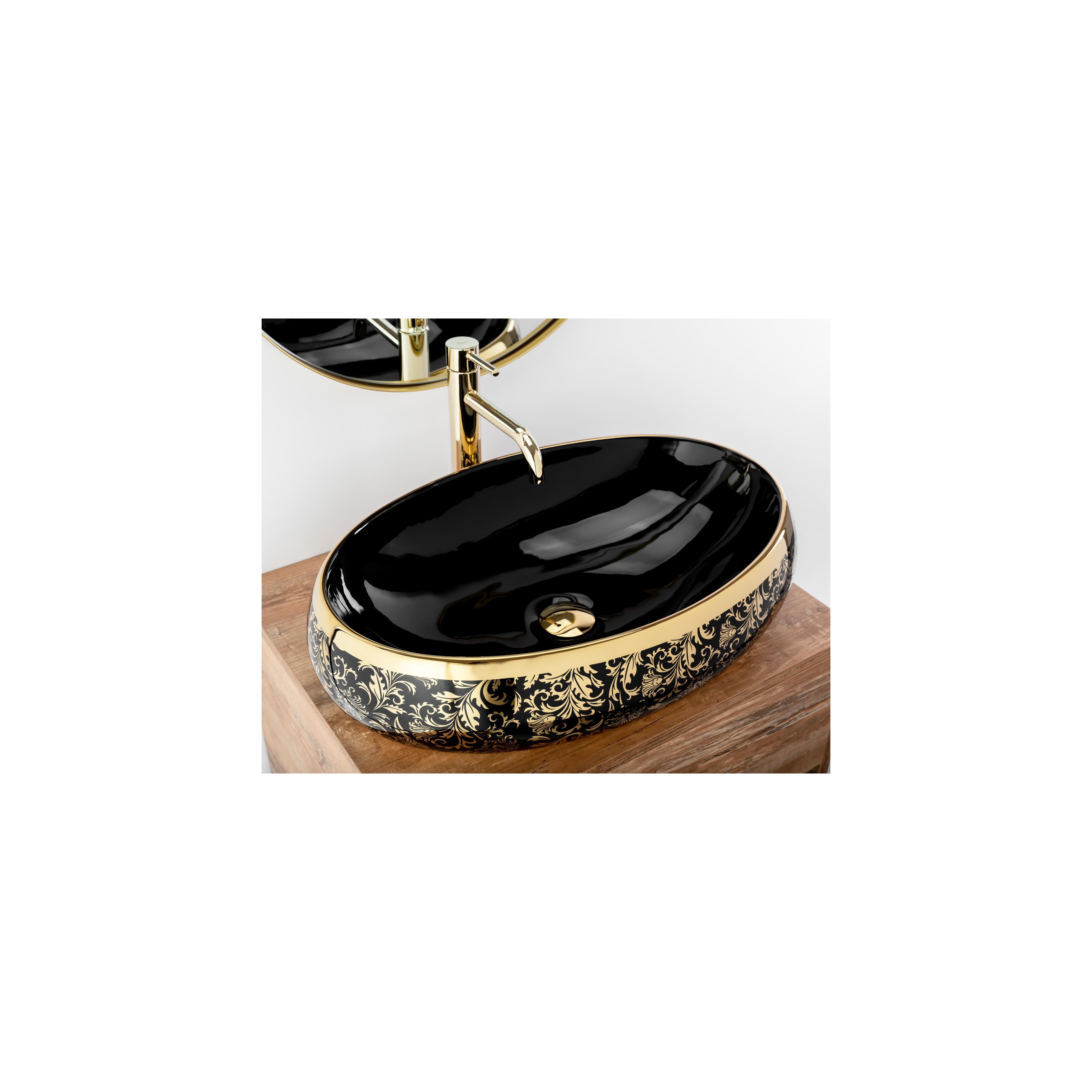 Countertop Basin Rea Meryl Black / Gold