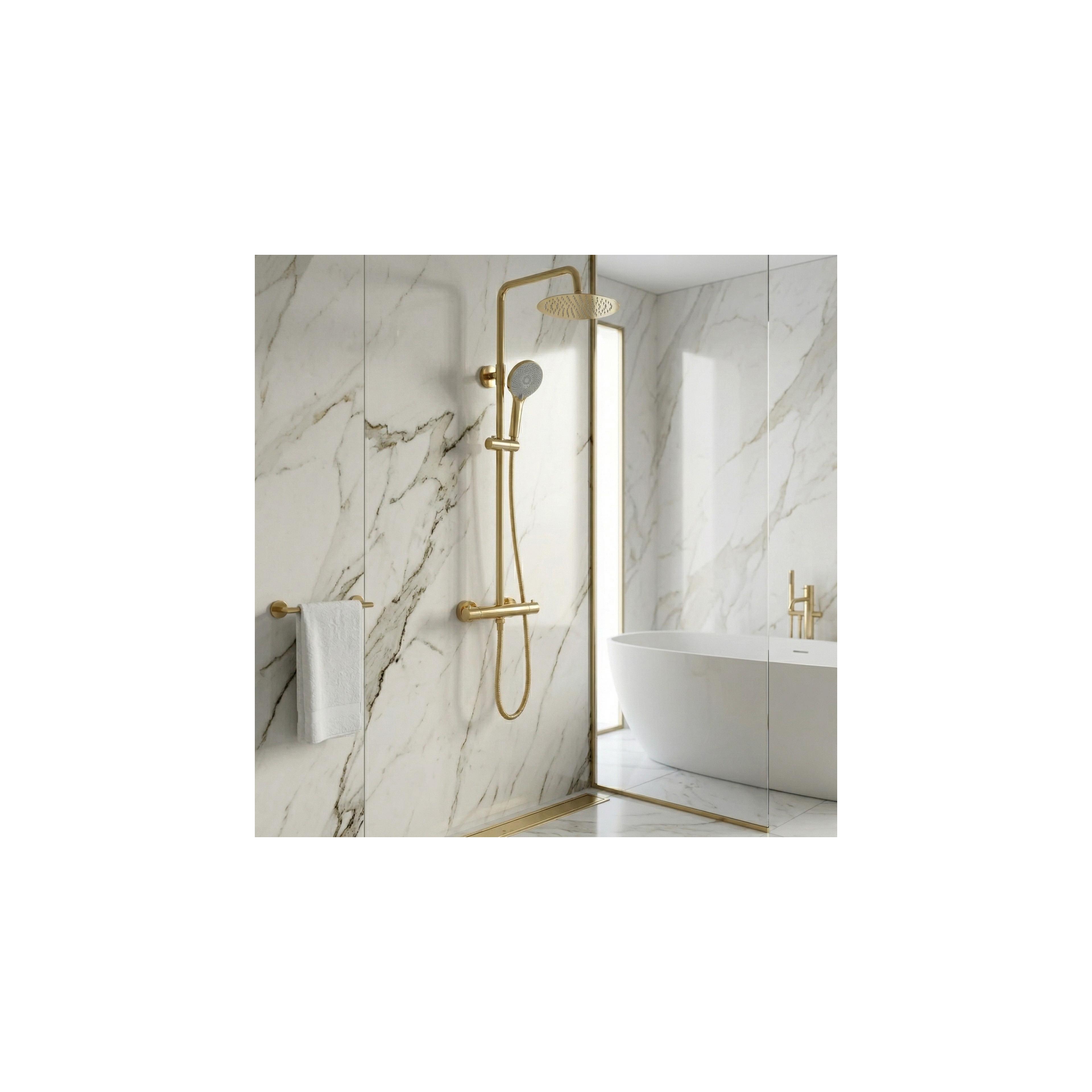 Duschset utan pip med termostat Rea Lungo Gold