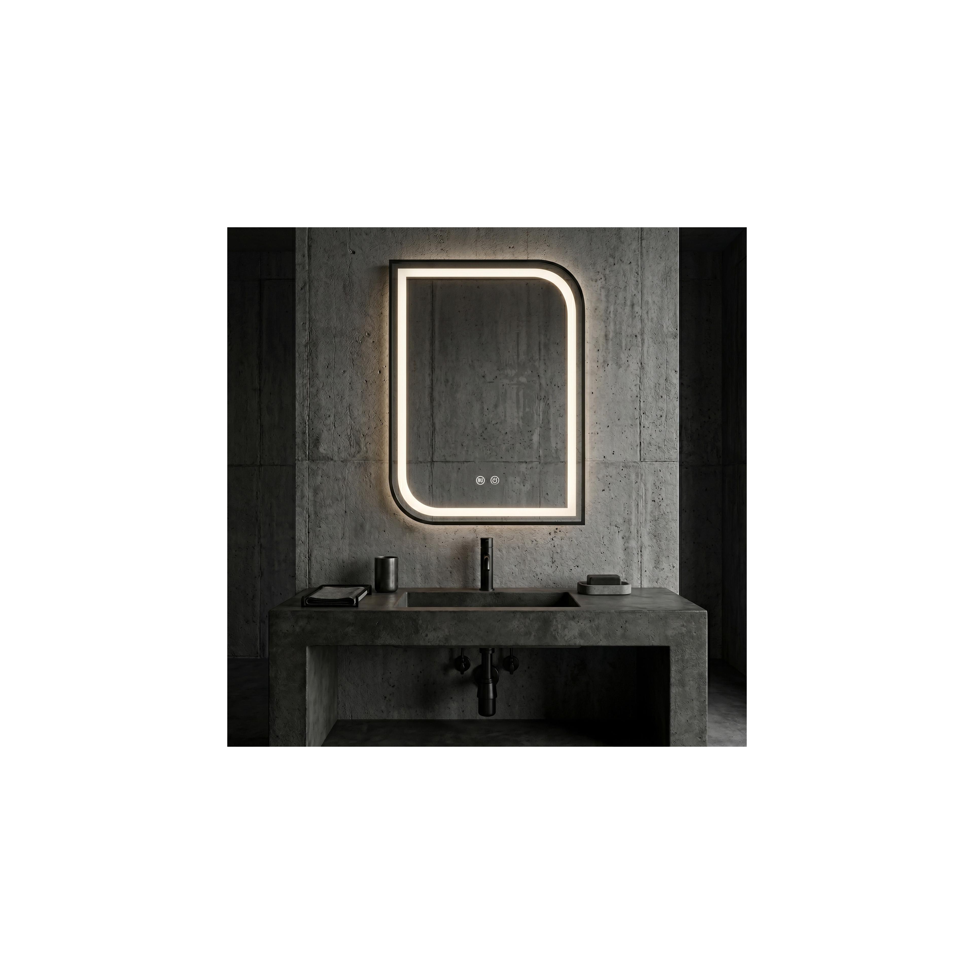 LED seinapeegel ZONE 80X60  BLACK