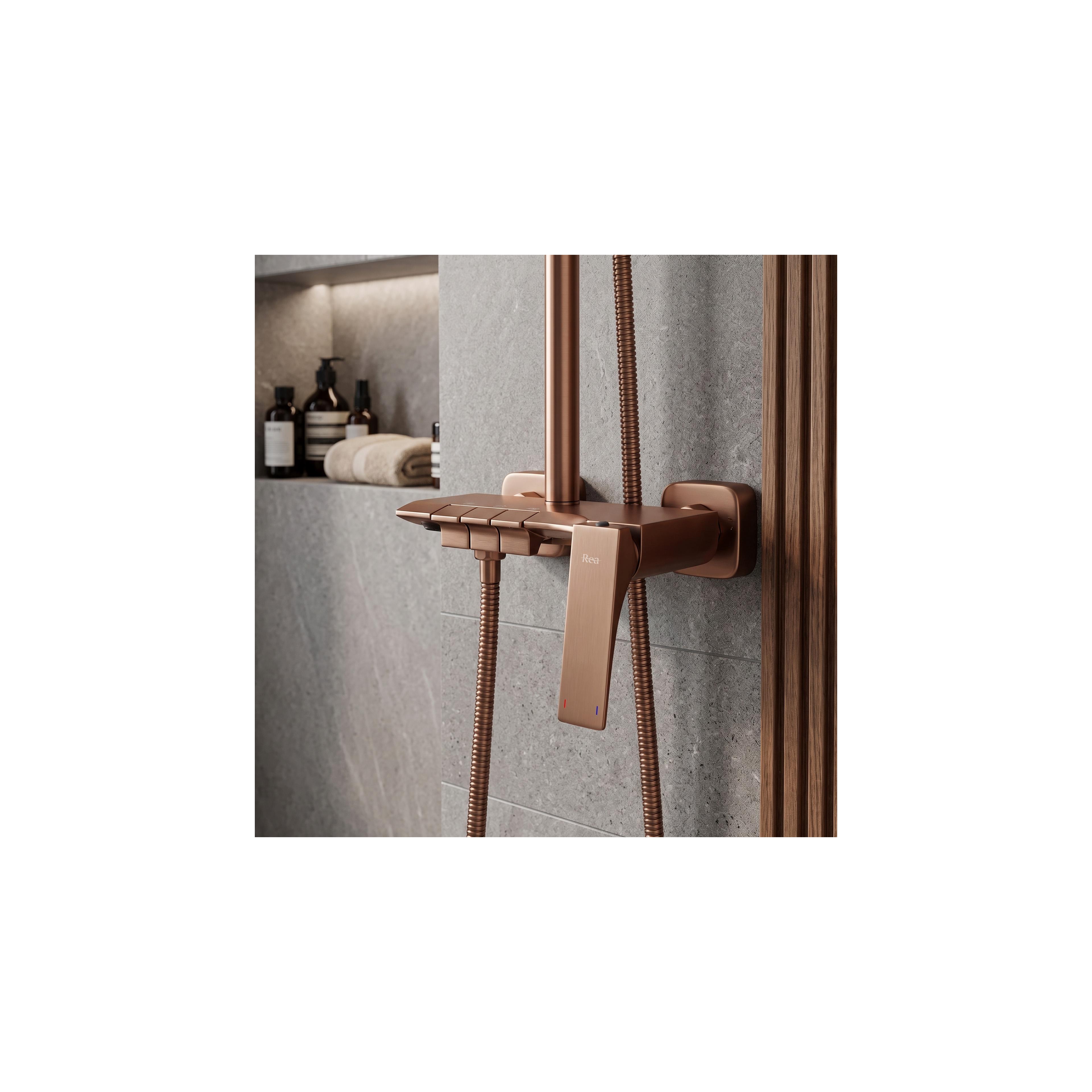 Duschset Rea JOE Brush Copper