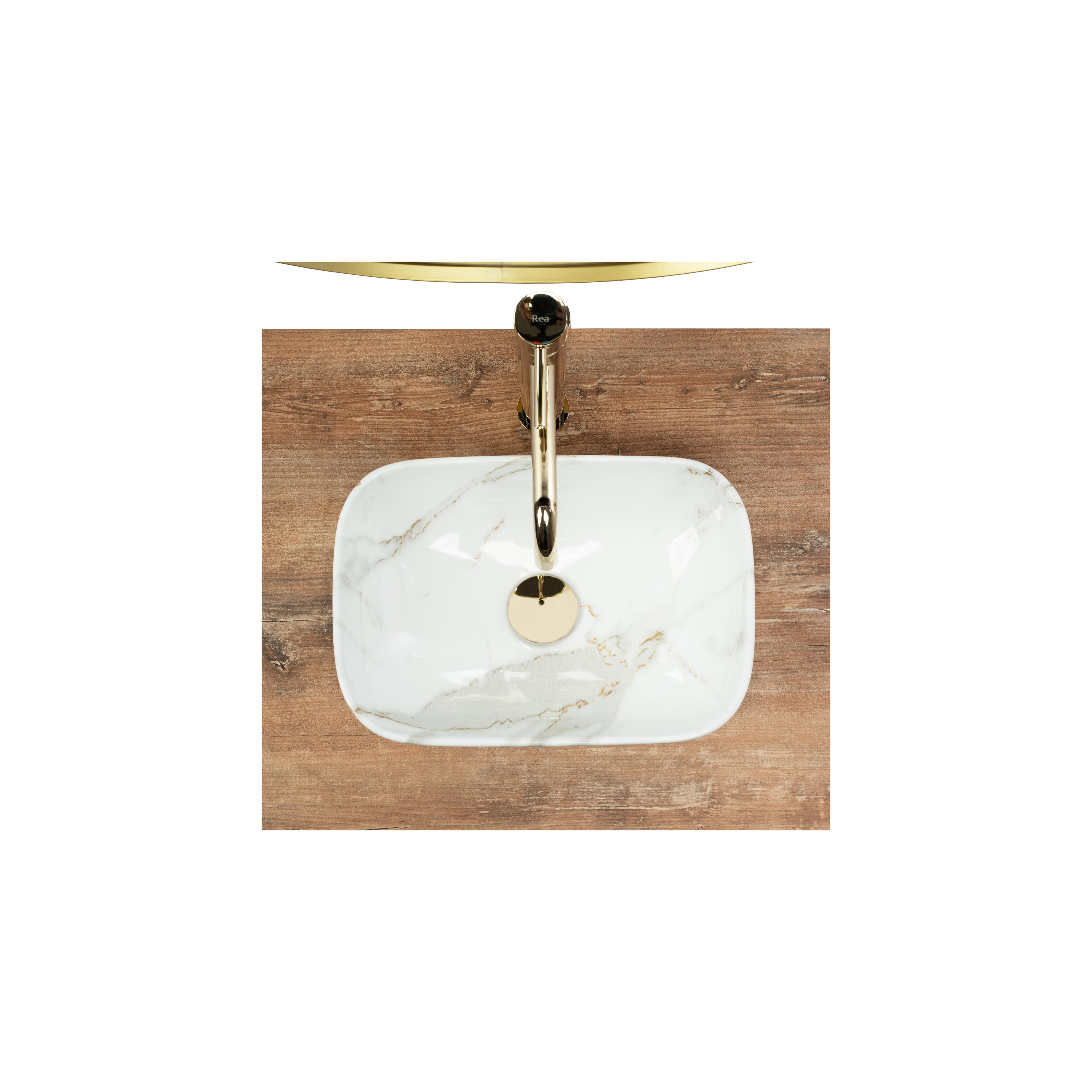 Aufsatzwaschbecken REA Belinda Mini Shiny Aiax